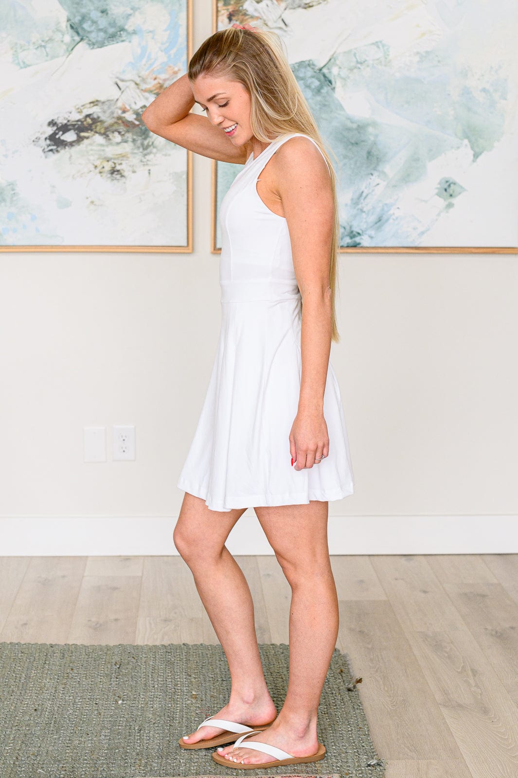Hop, Skip and a Jump Dress and Shorts Set in White-Dresses-Stay Foxy Boutique, Florissant, Missouri
