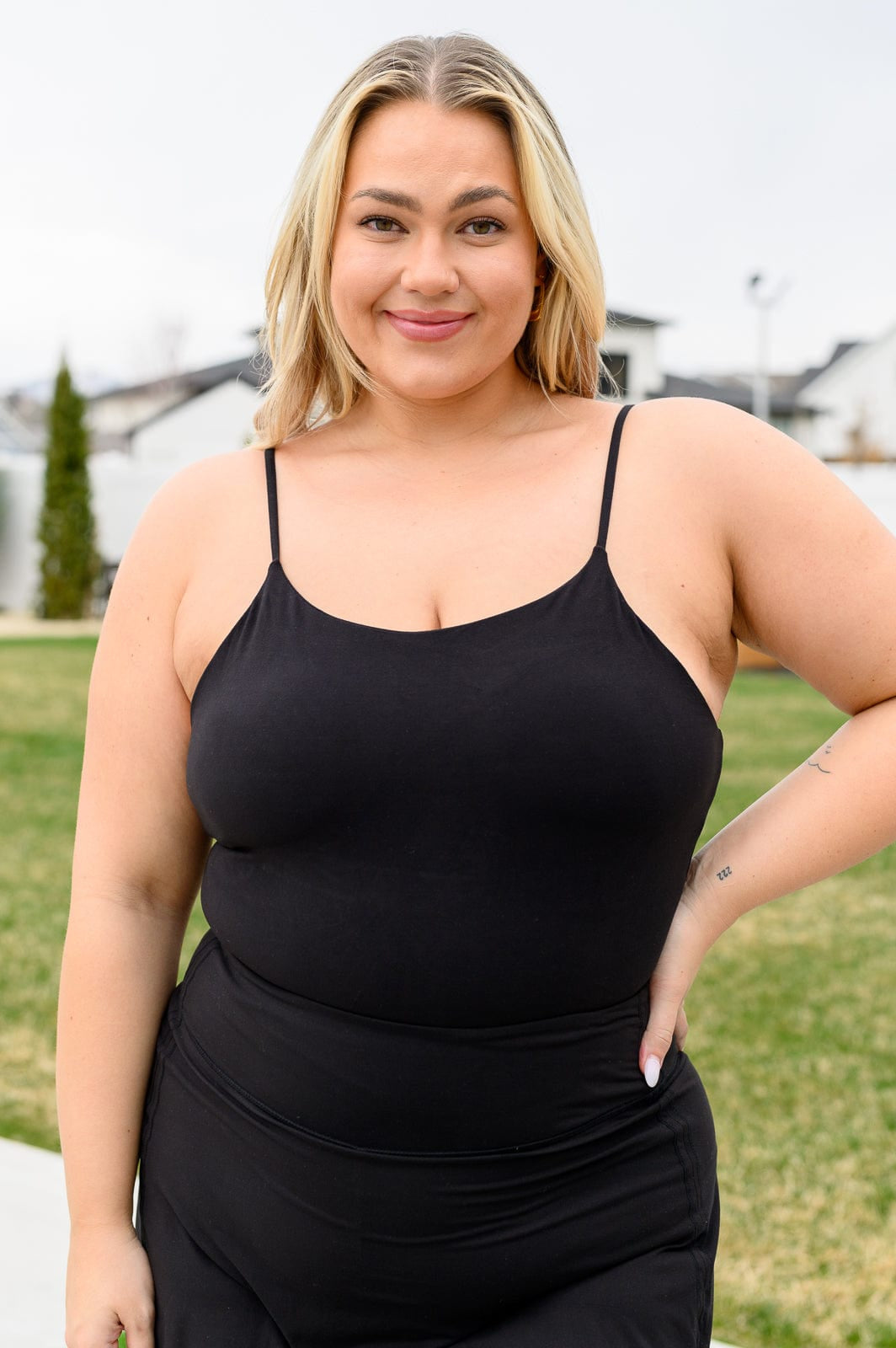 Hot Yoga Tank in Black-Athleisure-Stay Foxy Boutique, Florissant, Missouri