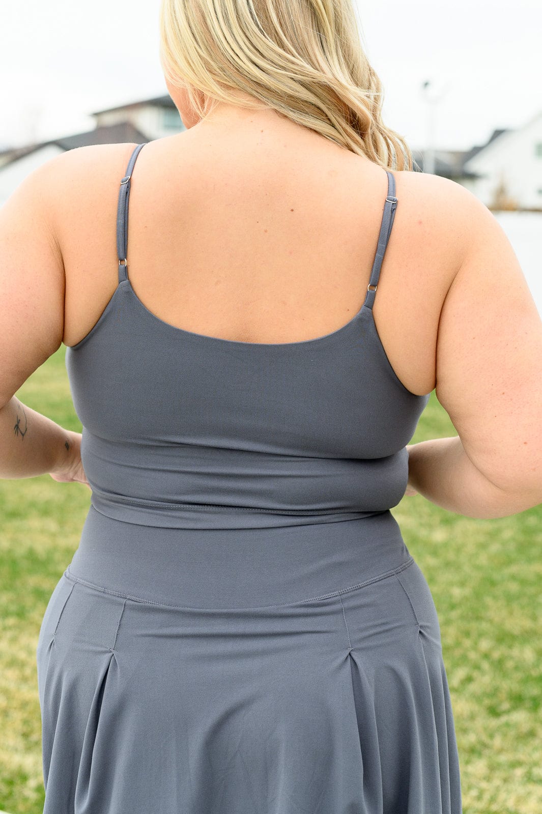 Hot Yoga Tank in Titanium-Athleisure-Stay Foxy Boutique, Florissant, Missouri