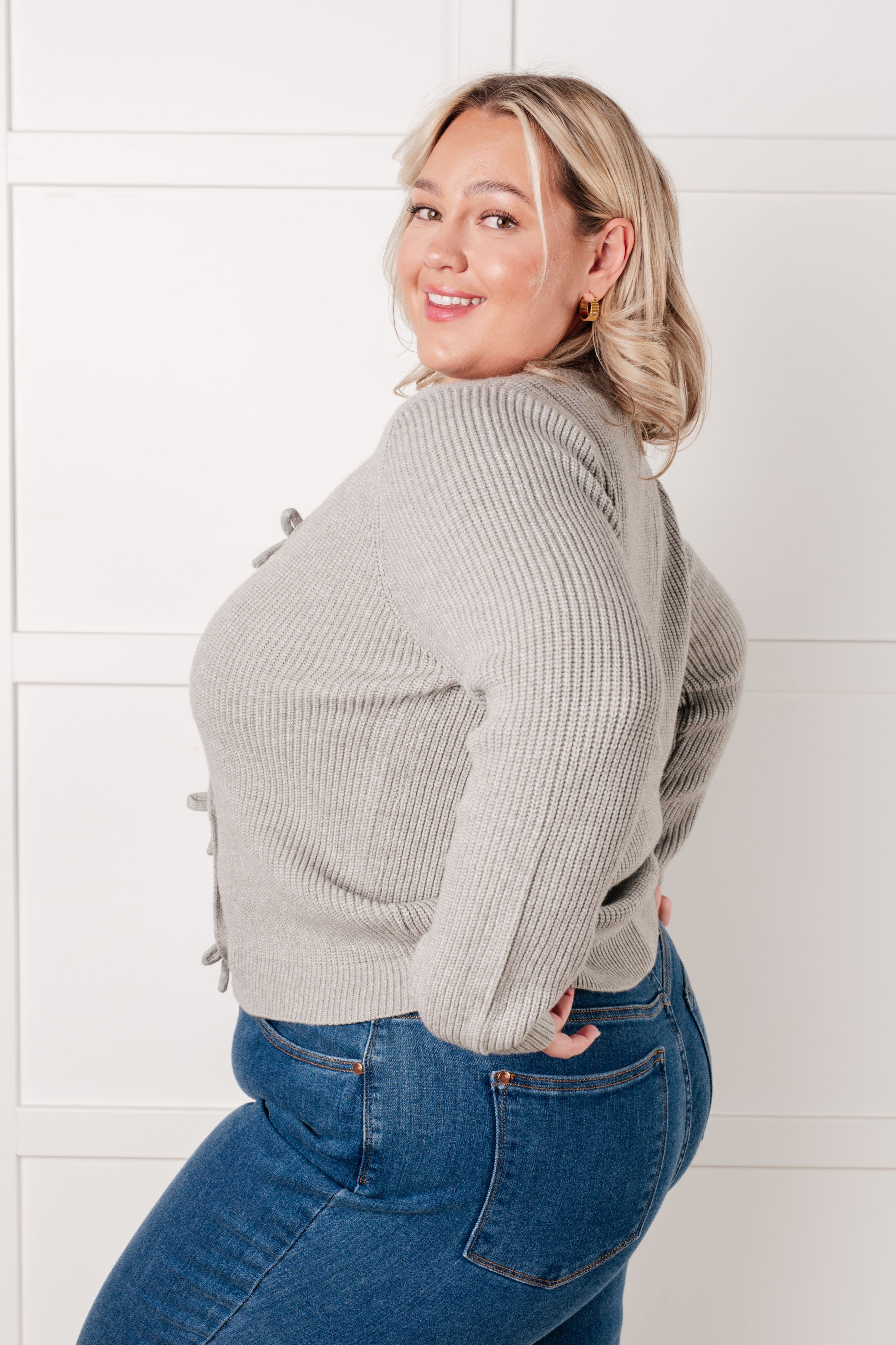I Don't Know Why Bow Front Cardigan-Tops-Stay Foxy Boutique, Florissant, Missouri