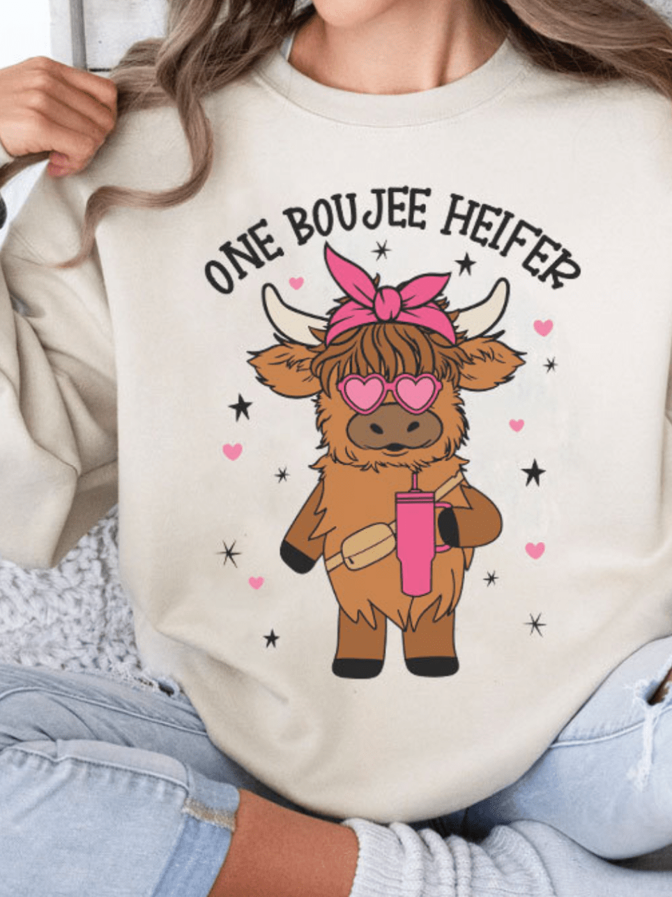 Heifer Graphic T-Graphic T-Stay Foxy Boutique, Florissant, Missouri