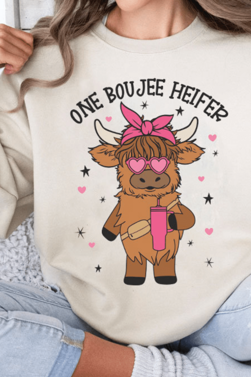 Heifer Graphic T-Graphic T-Stay Foxy Boutique, Florissant, Missouri