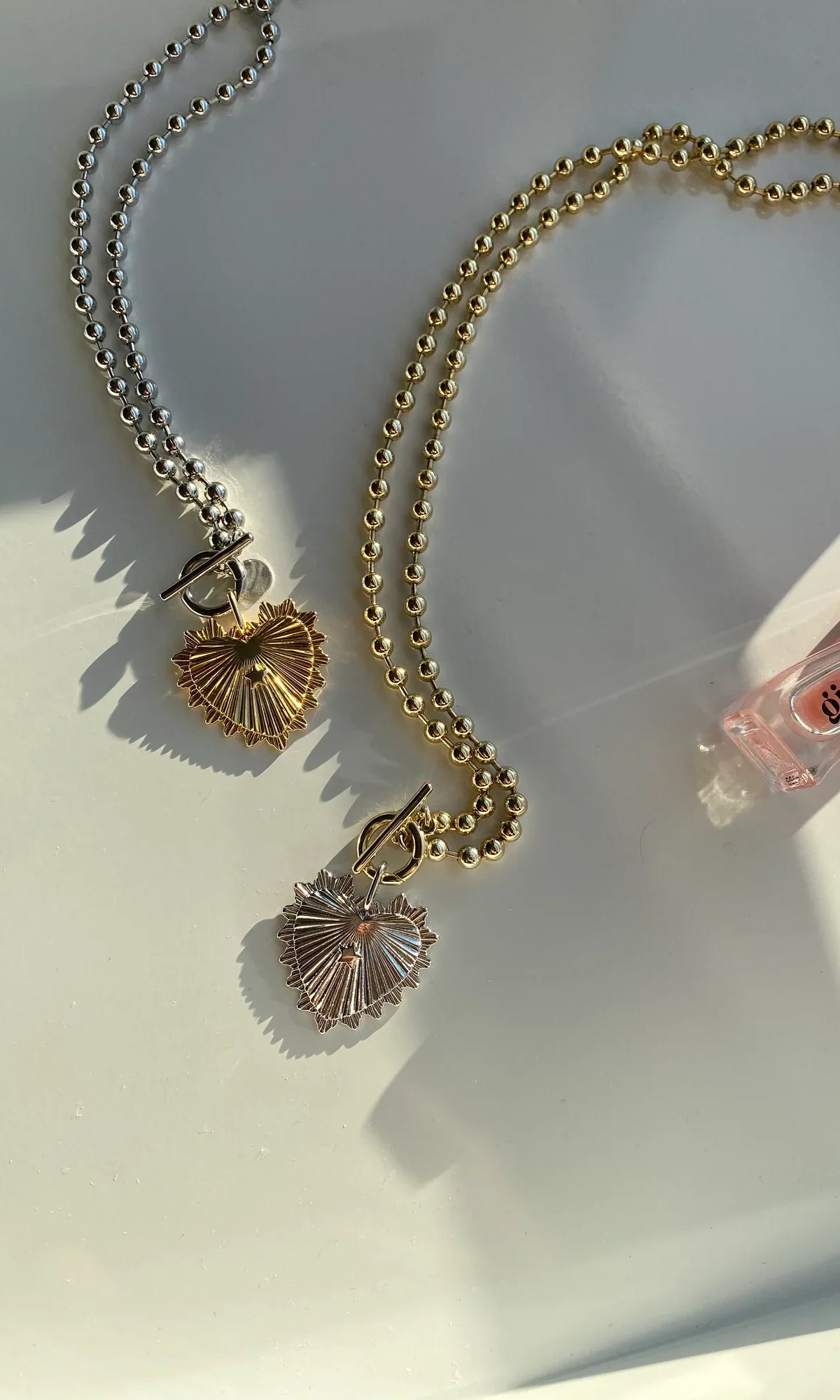 PREORDER: Newport Heart Mixed Metal Charm Necklace-Womens-Stay Foxy Boutique, Florissant, Missouri