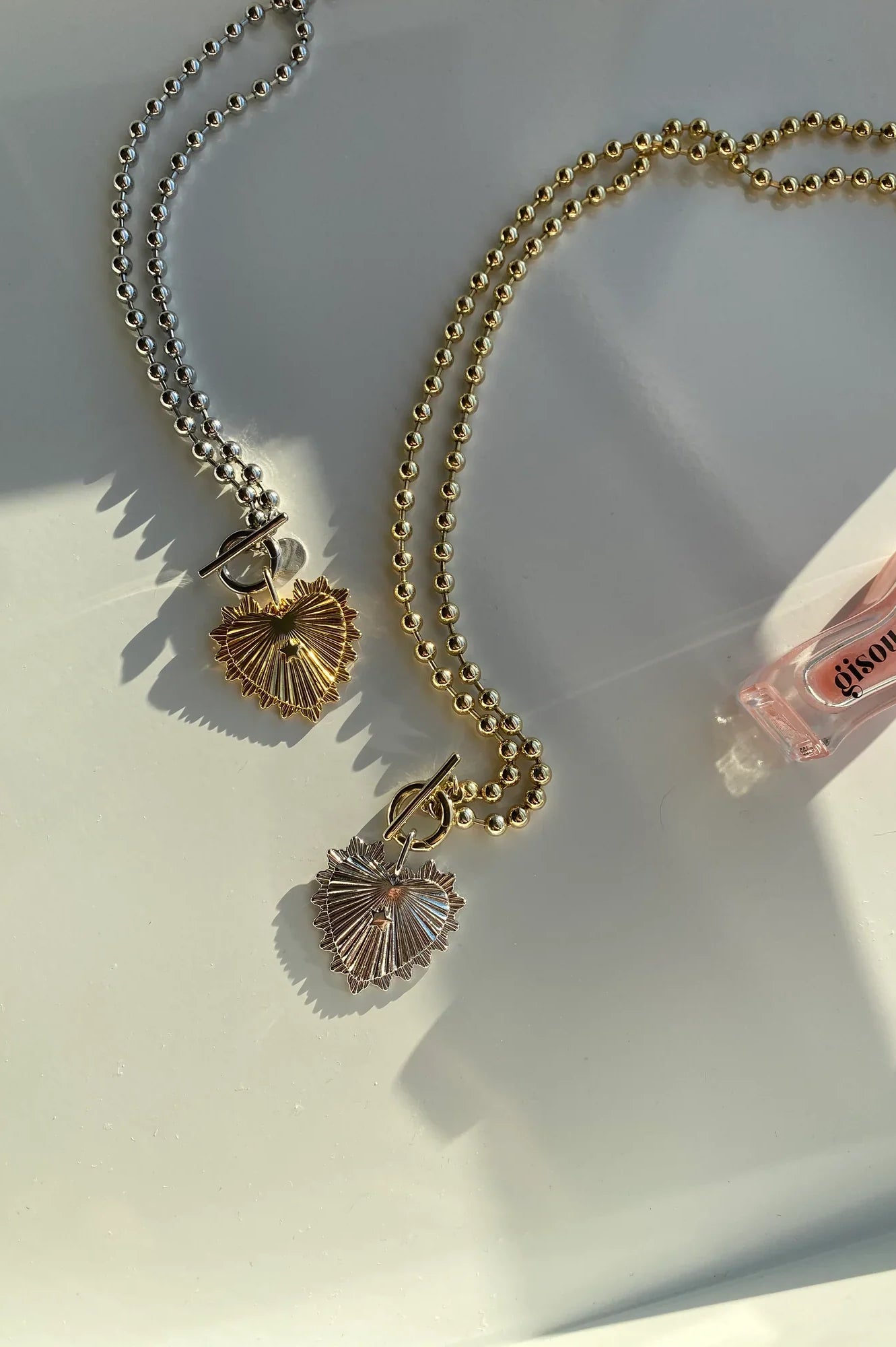 PREORDER: Newport Heart Mixed Metal Charm Necklace-Womens-Stay Foxy Boutique, Florissant, Missouri