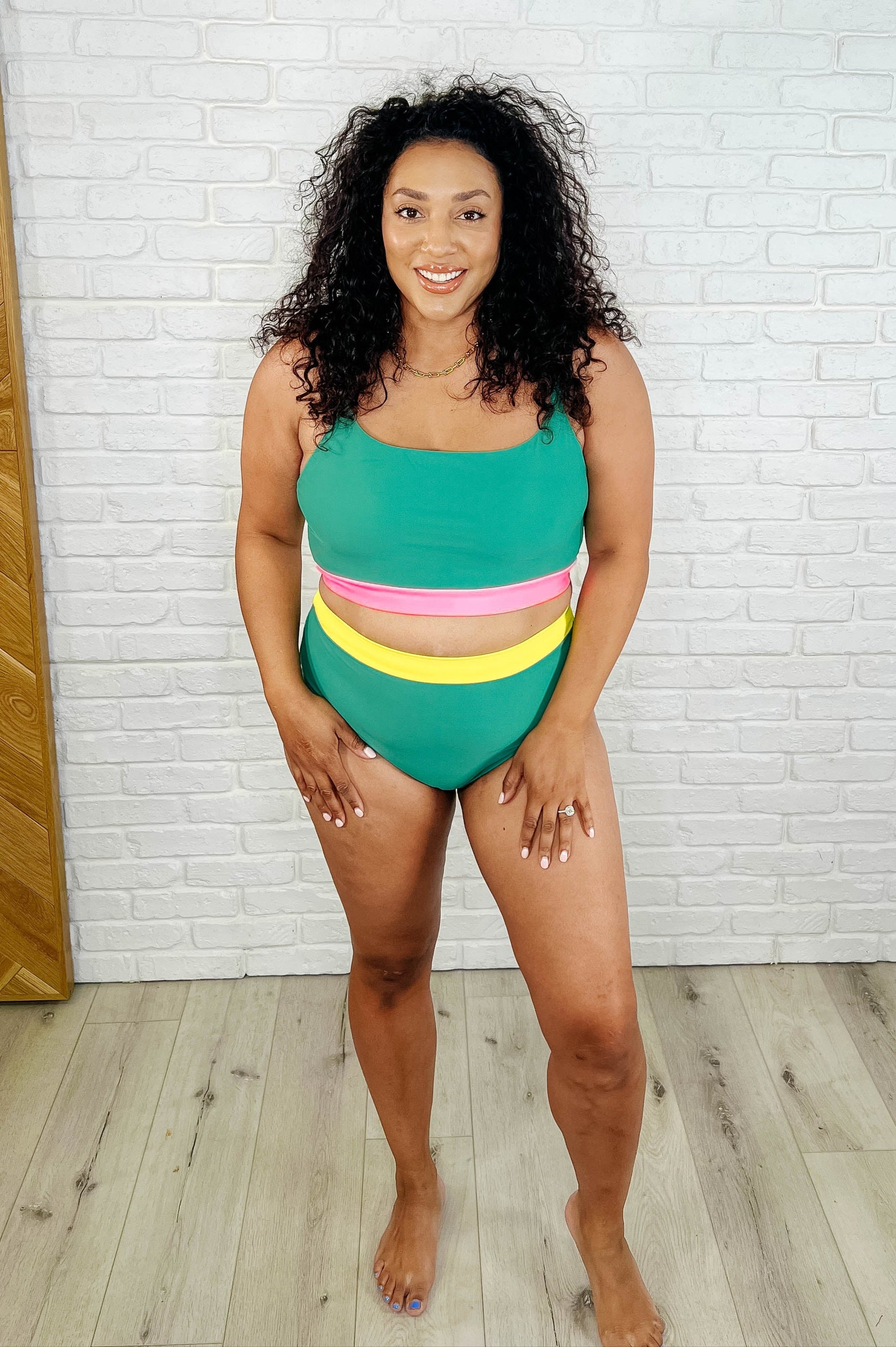 Fiji Color Block Swim Bottoms-Swimwear-Stay Foxy Boutique, Florissant, Missouri