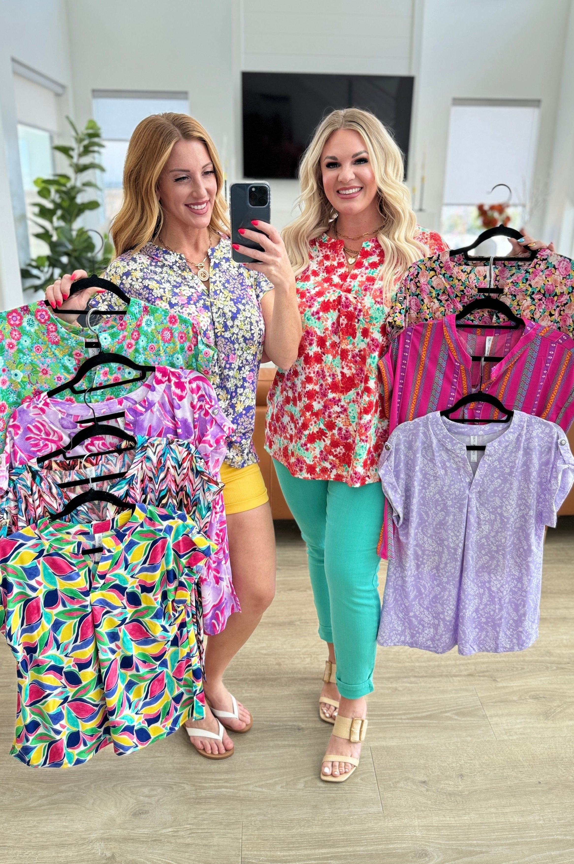 Lizzy Cap Sleeve in Royal and Magenta Mod Floral-Tops-Stay Foxy Boutique, Florissant, Missouri