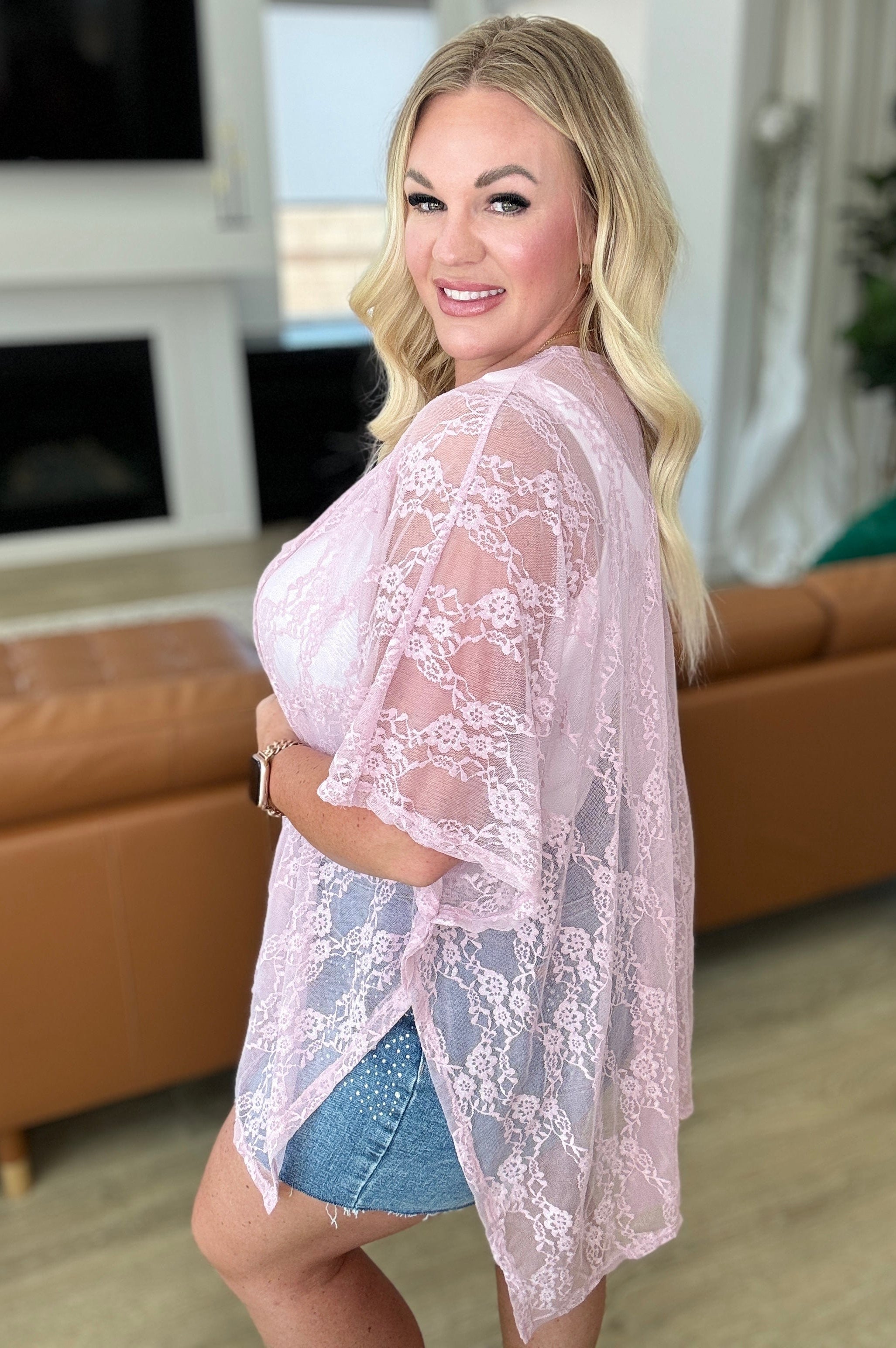 Good Days Ahead Lace Kimono In Mauve-Layers-Stay Foxy Boutique, Florissant, Missouri