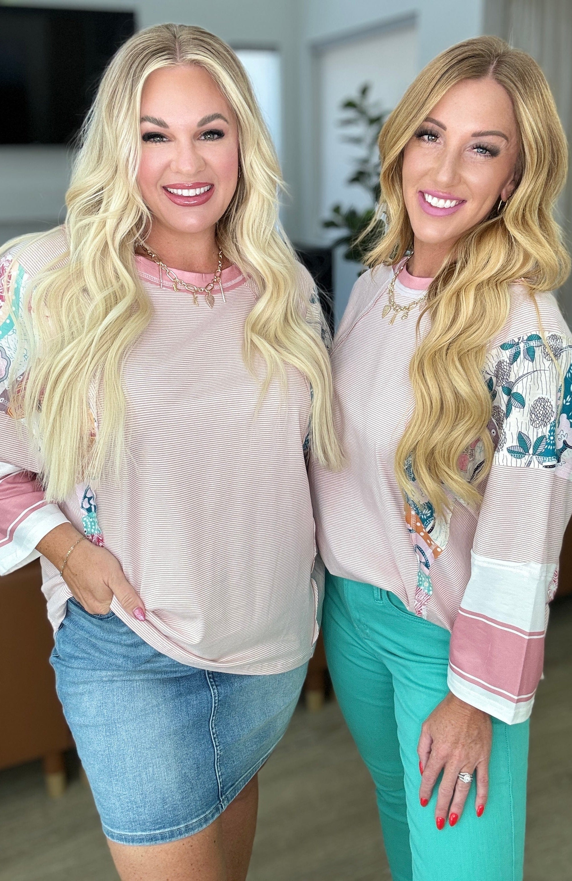 New Chapter Floral Color Block Patchwork Top-Tops-Stay Foxy Boutique, Florissant, Missouri