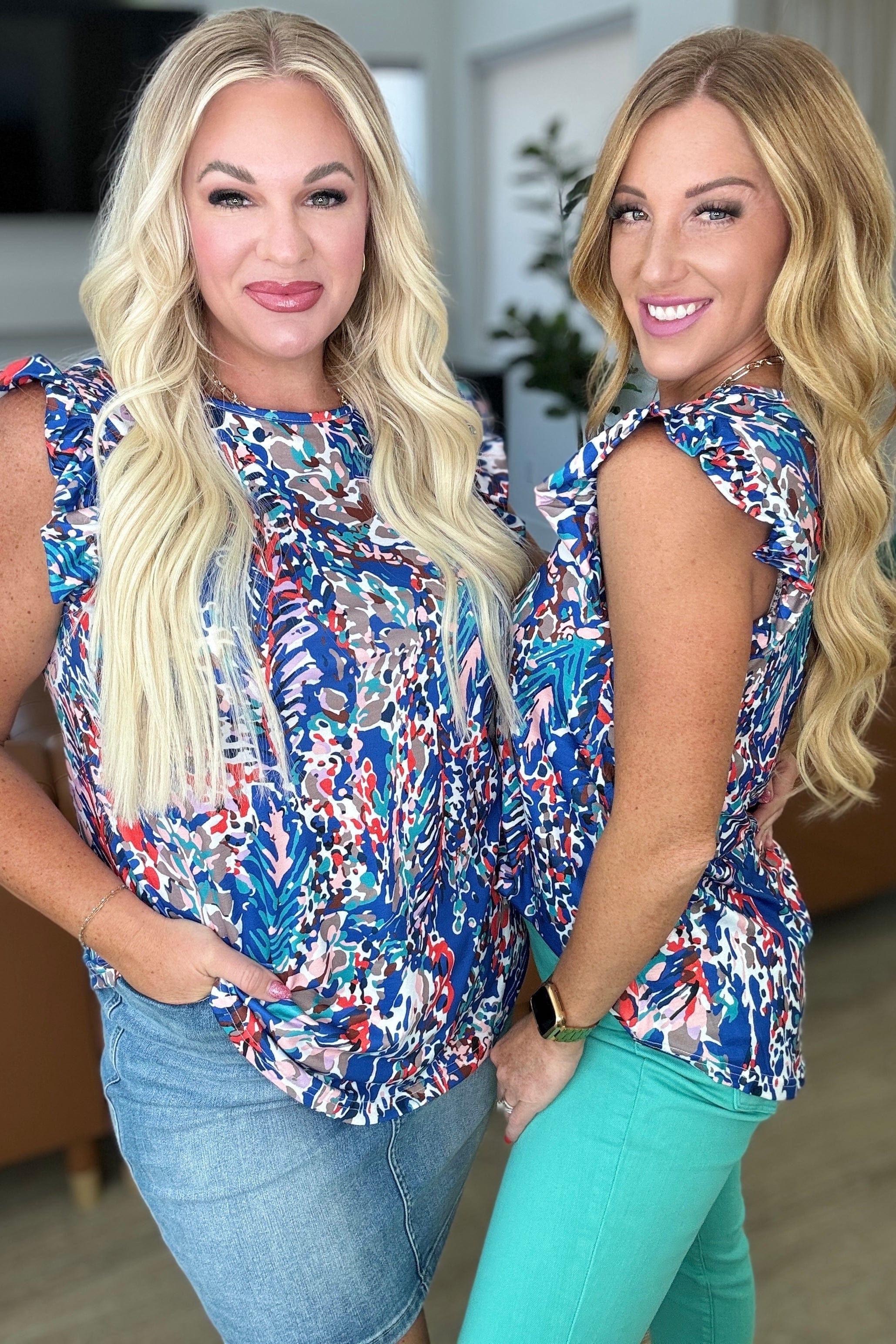 Do More Flutter Sleeve Top-Tops-Stay Foxy Boutique, Florissant, Missouri