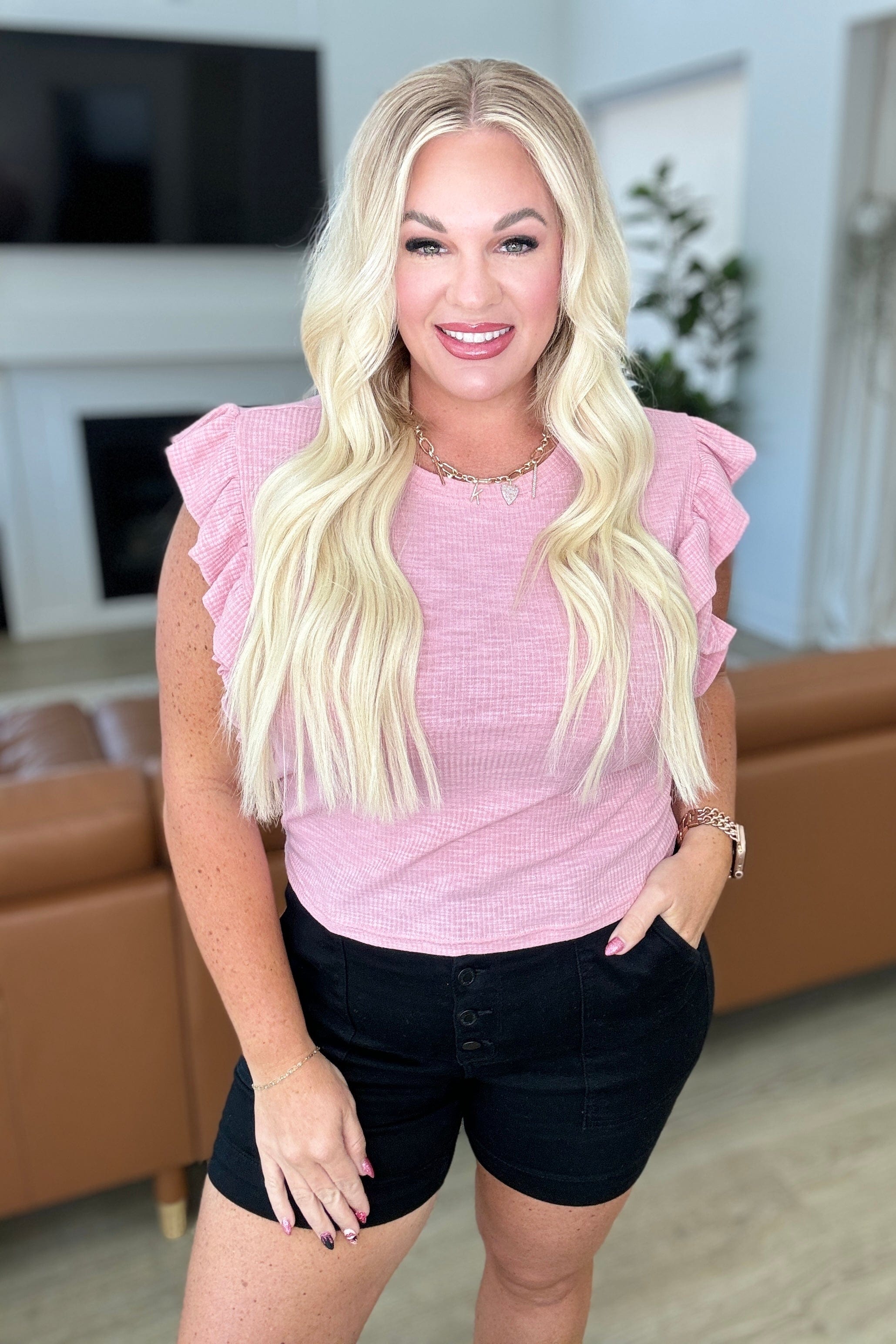 Especially Sweet Ruffle Sleeve Top-Tops-Stay Foxy Boutique, Florissant, Missouri