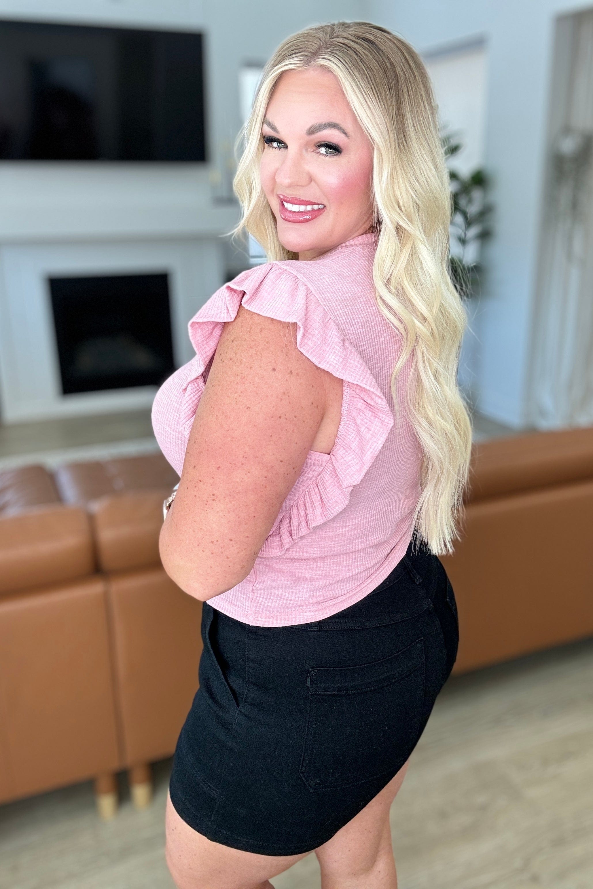 Especially Sweet Ruffle Sleeve Top-Tops-Stay Foxy Boutique, Florissant, Missouri