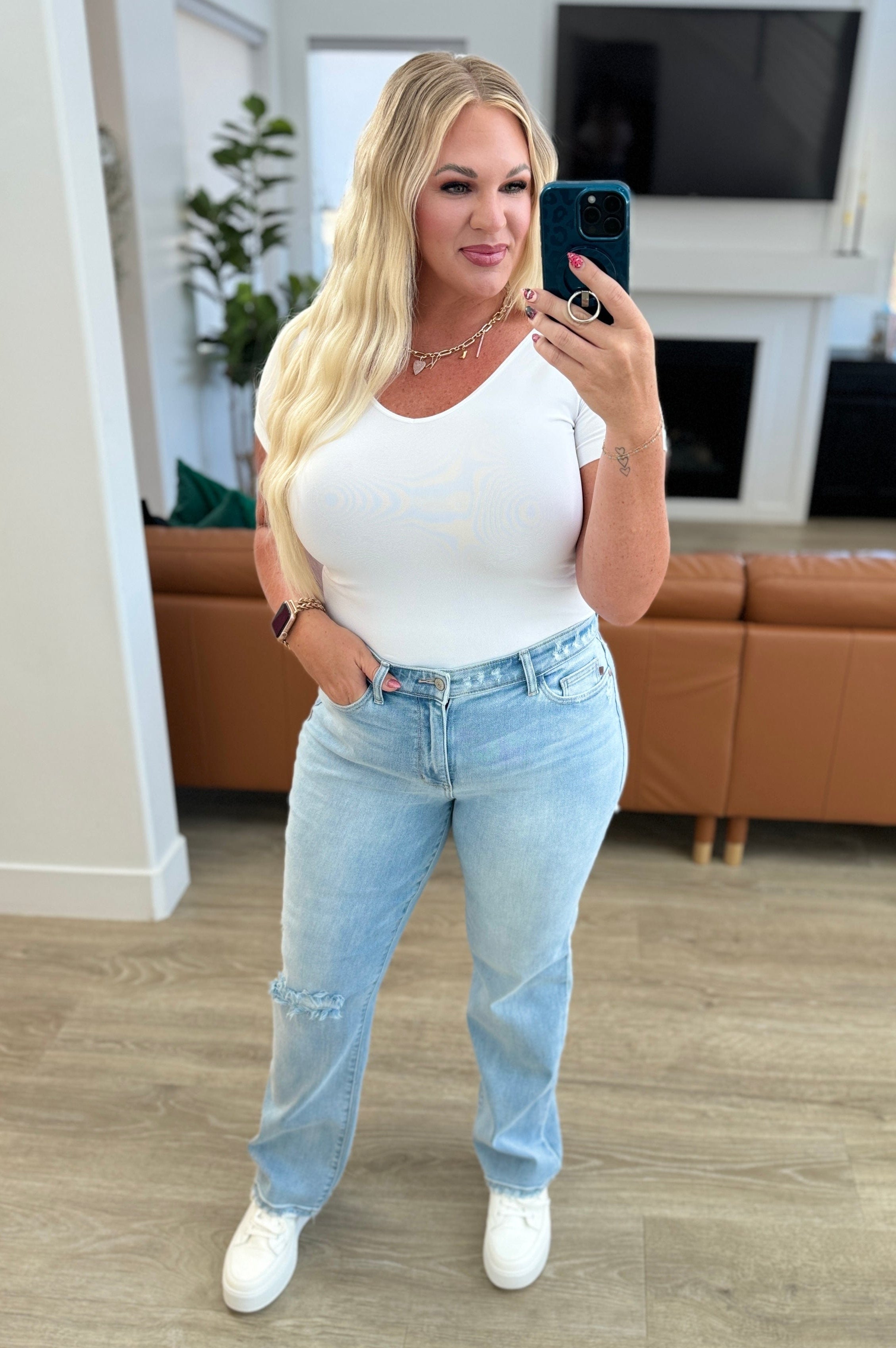 Parker High Rise 90's Straight Jeans-Womens-Stay Foxy Boutique, Florissant, Missouri