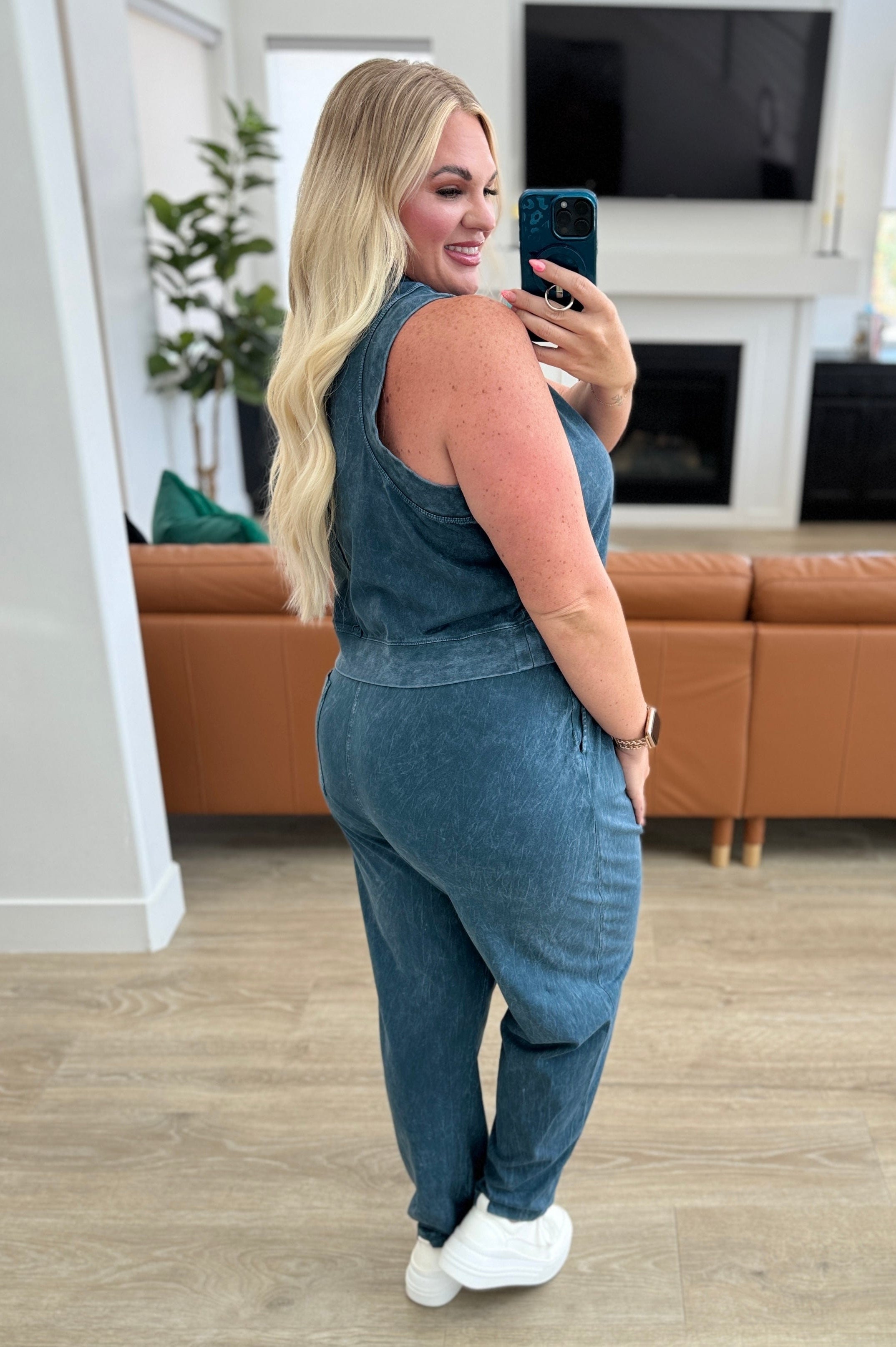 Limber Up Tapered Leg Joggers in Slate Blue-Athleisure-Stay Foxy Boutique, Florissant, Missouri