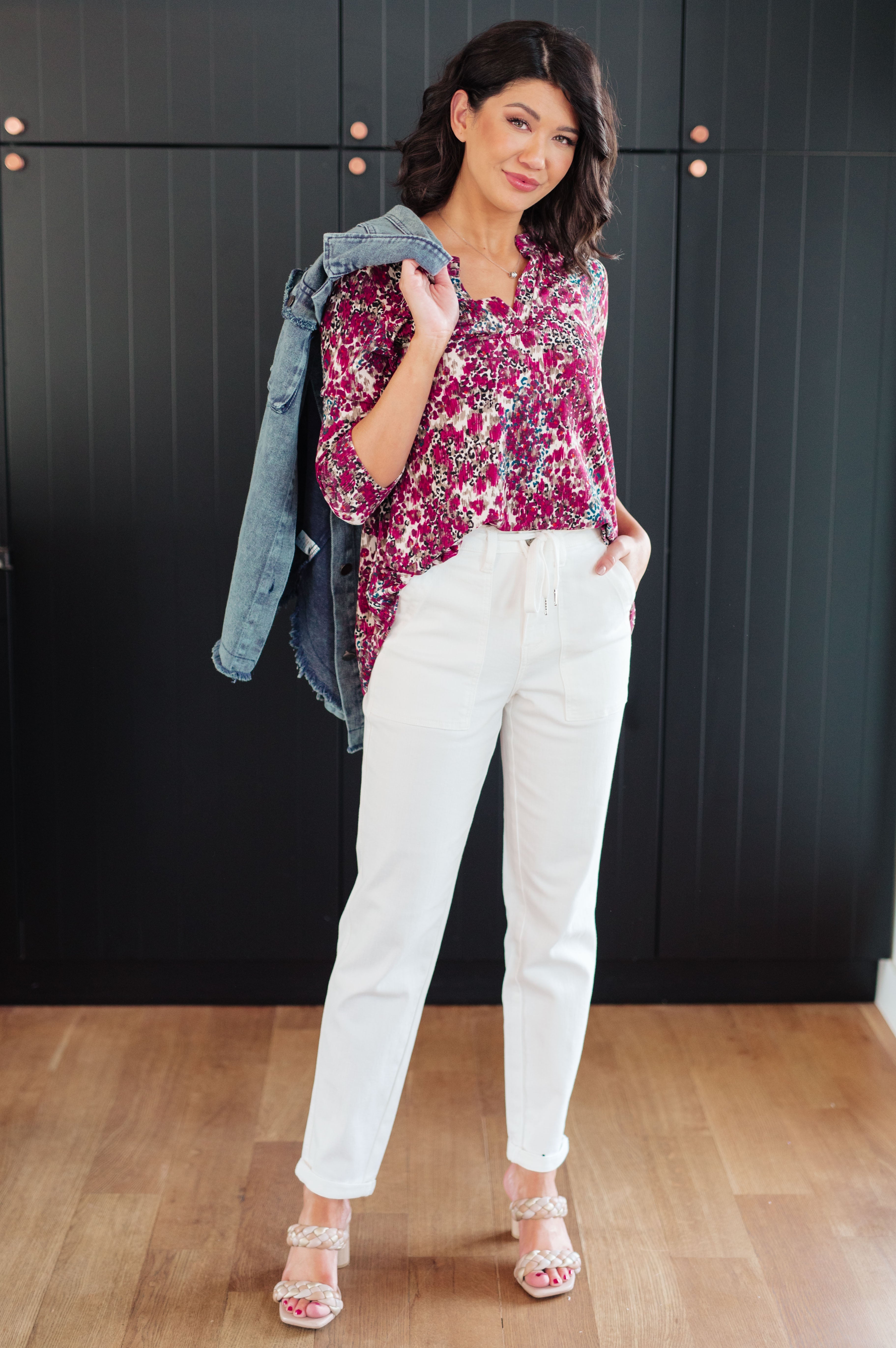 I Think Different Top in Abstract Magenta-Tops-Stay Foxy Boutique, Florissant, Missouri