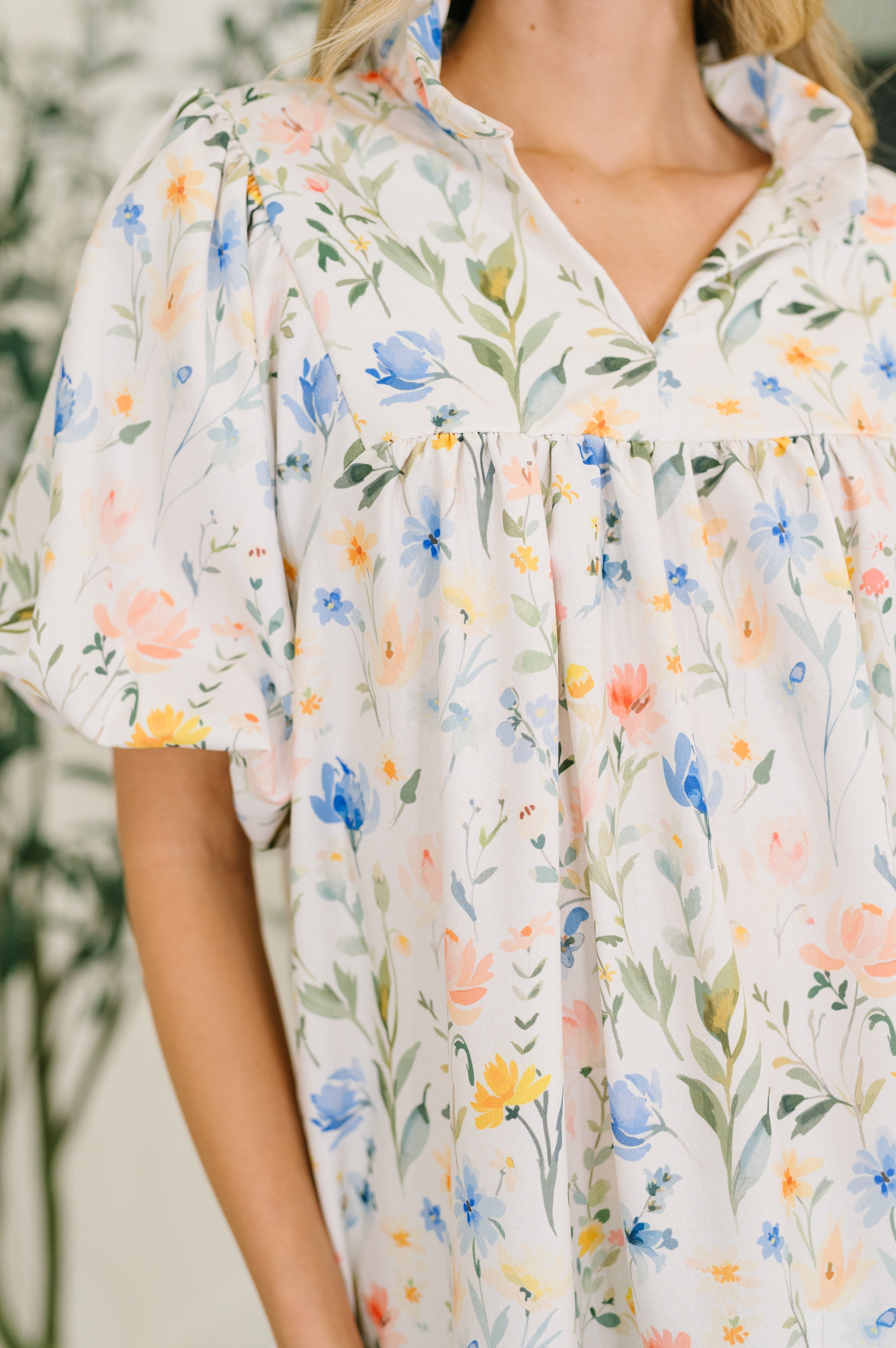 In All This Time Notch Neck Floral Blouse-Womens-Stay Foxy Boutique, Florissant, Missouri