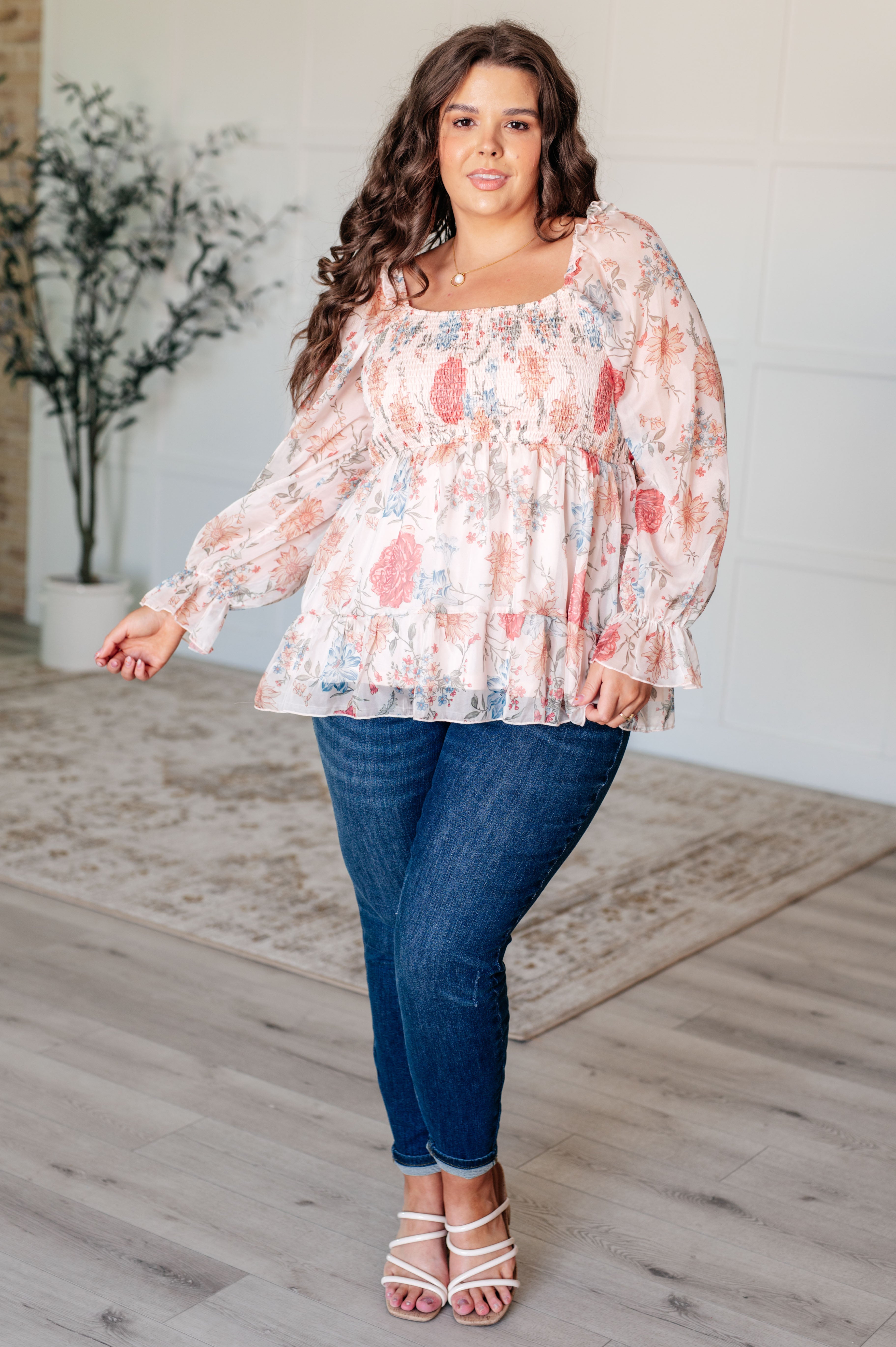 Inner Wisdom Square Neck Blouse-Tops-Stay Foxy Boutique, Florissant, Missouri