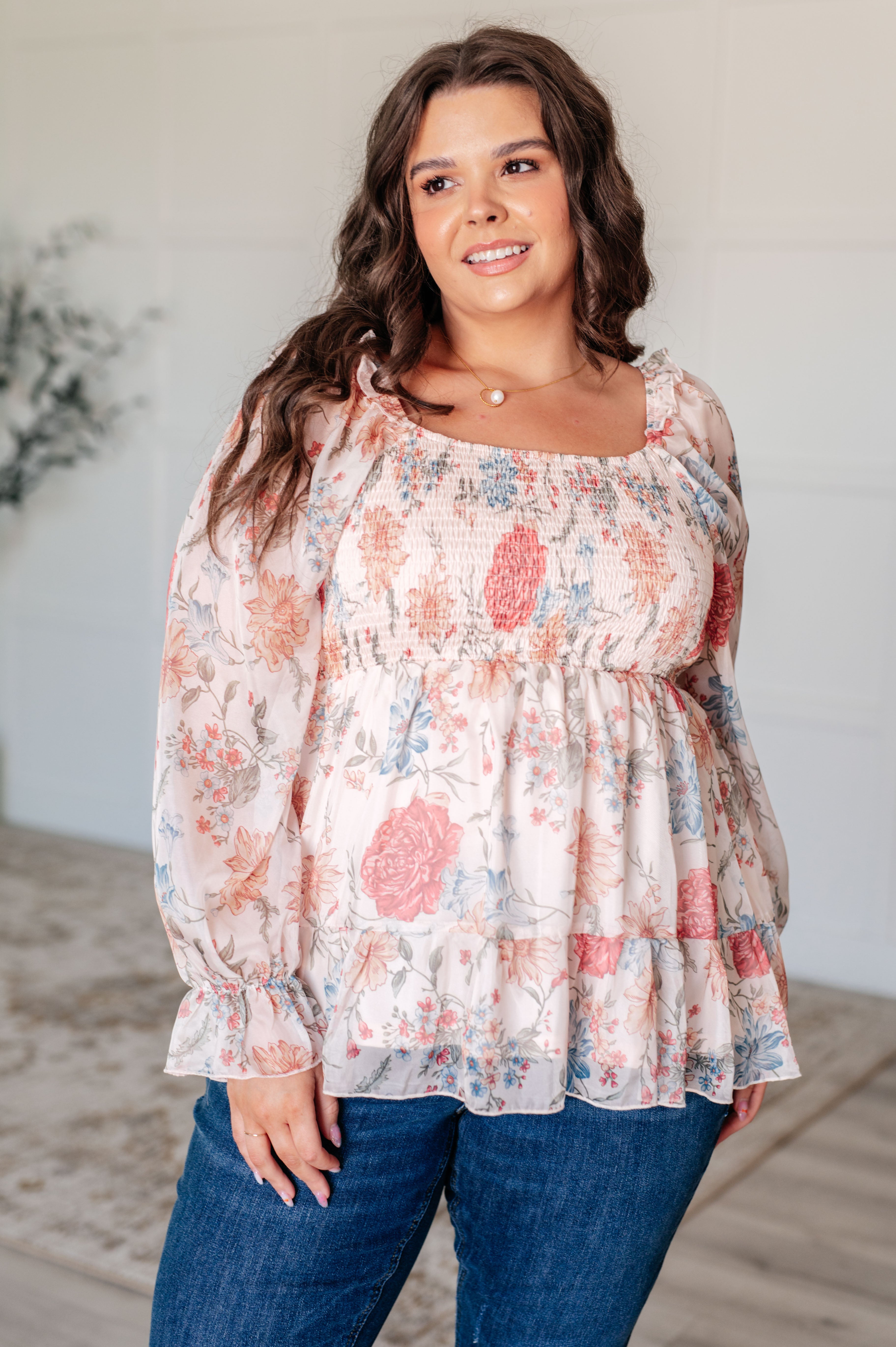 Inner Wisdom Square Neck Blouse-Tops-Stay Foxy Boutique, Florissant, Missouri