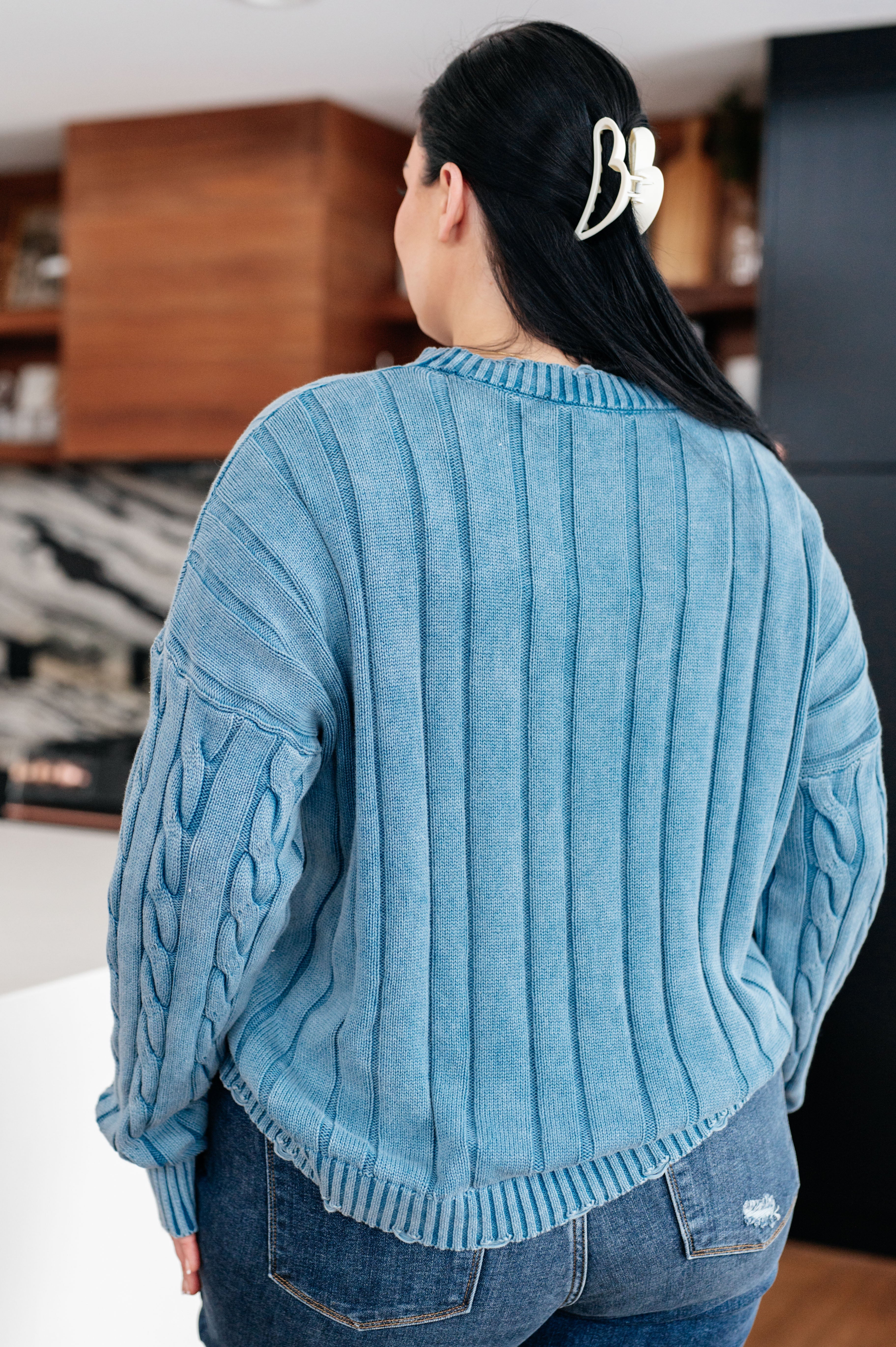 In the Right Direction Cable Knit Sweater-Tops-Stay Foxy Boutique, Florissant, Missouri