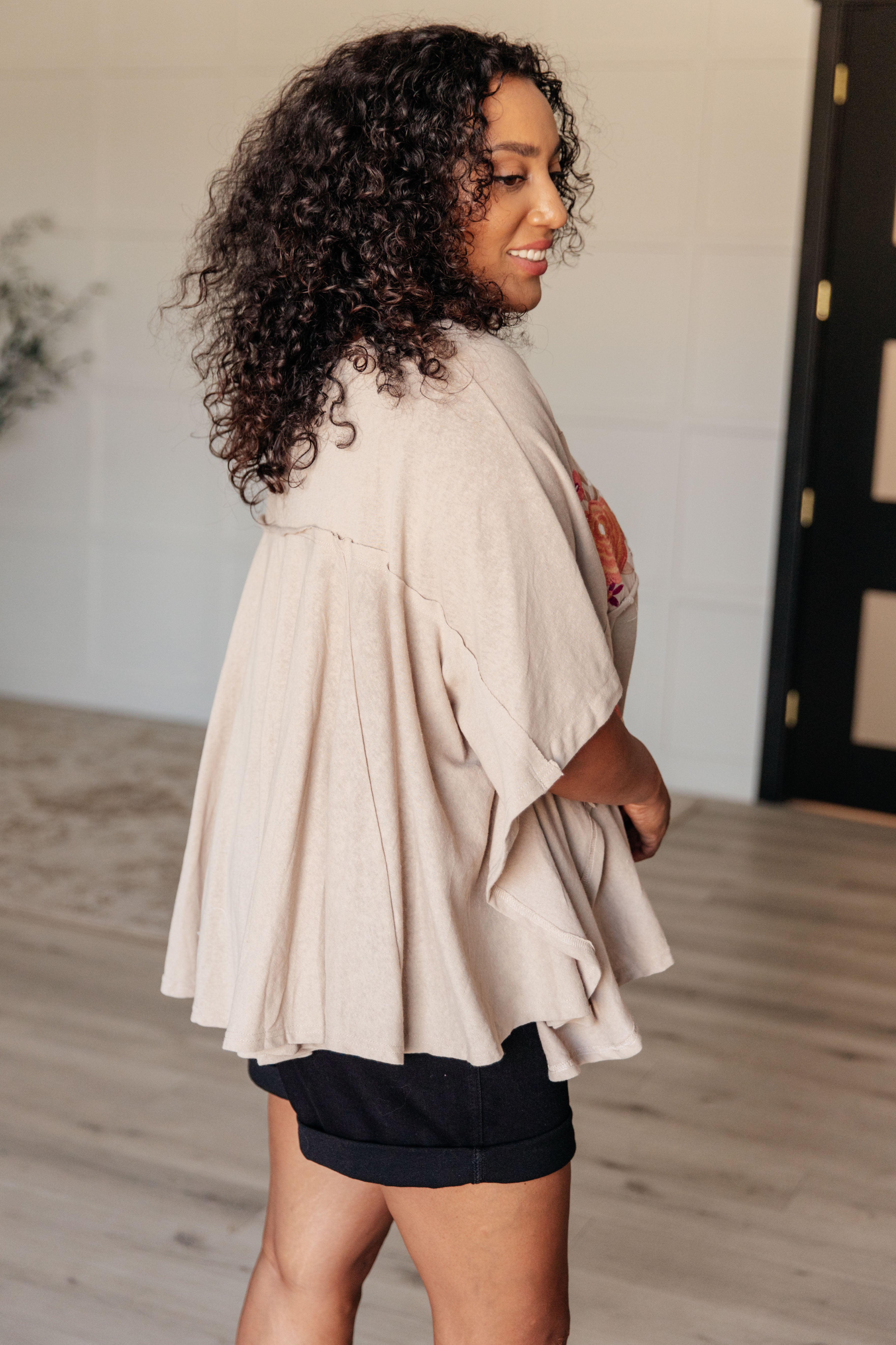 Isabel Embroidered Tunic in Mocha-Womens-Stay Foxy Boutique, Florissant, Missouri