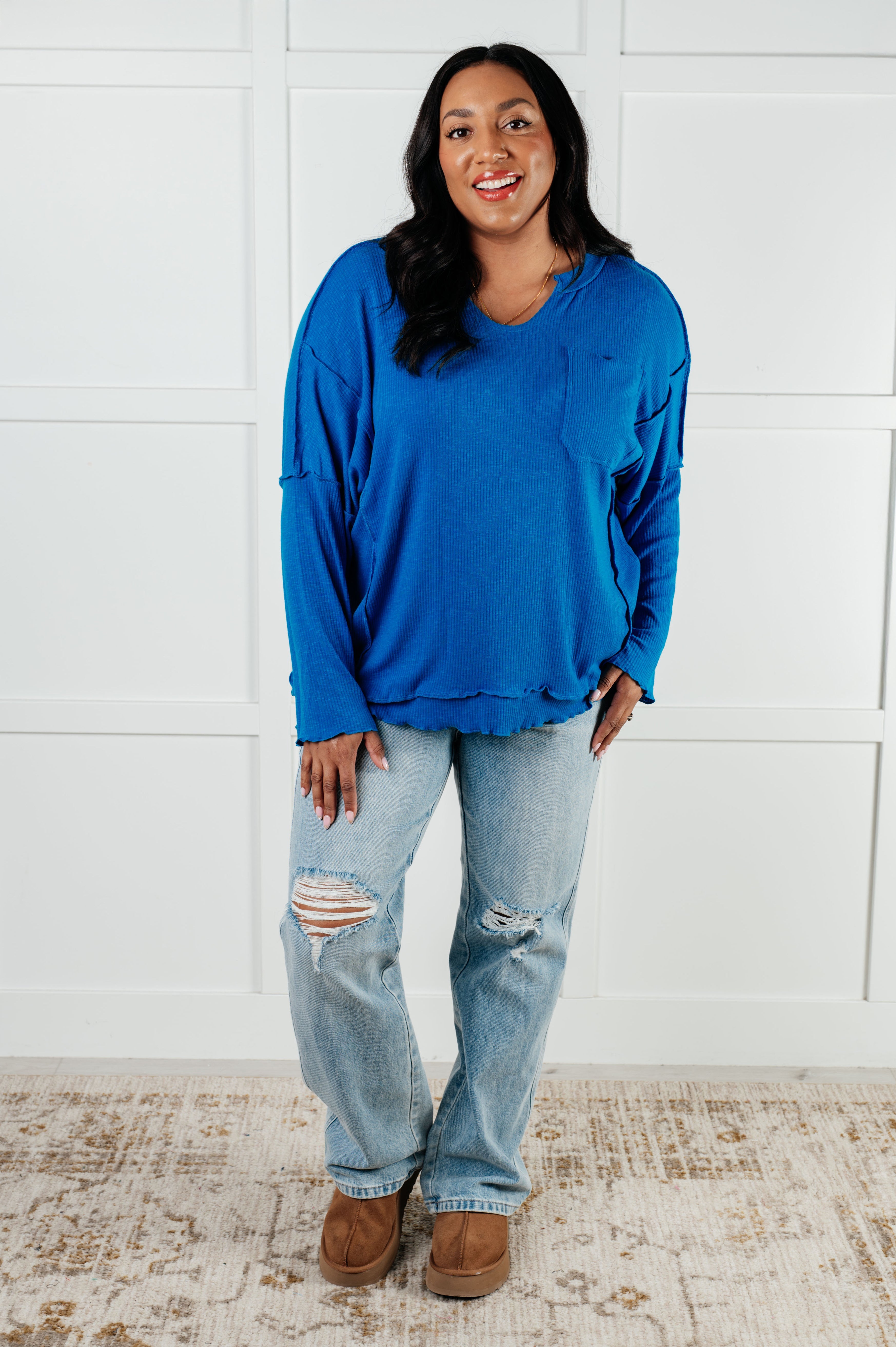 It Looks Easy Ribbed Top-Tops-Stay Foxy Boutique, Florissant, Missouri