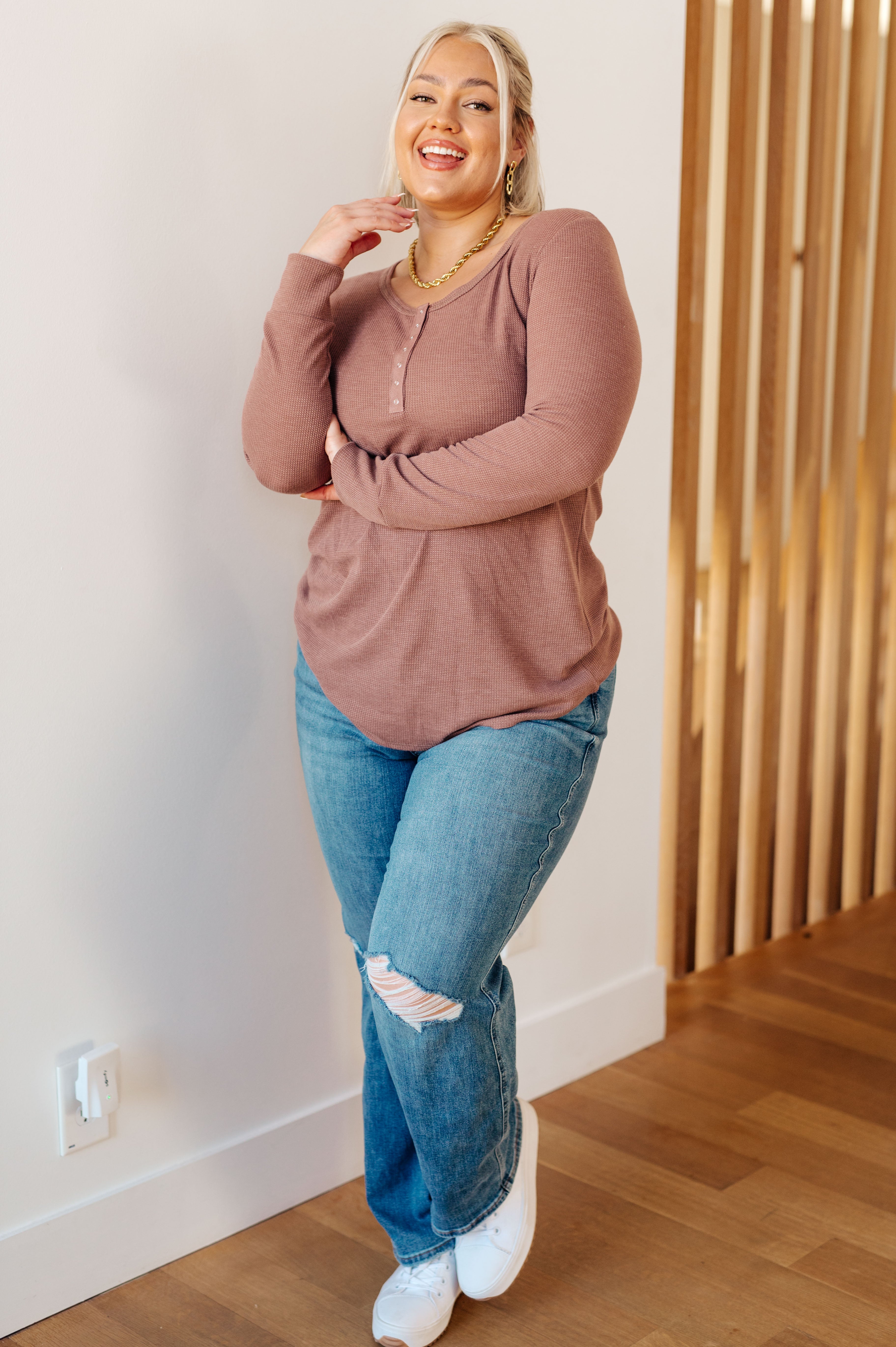 It's Been So Long Henley in Mulberry-Tops-Stay Foxy Boutique, Florissant, Missouri
