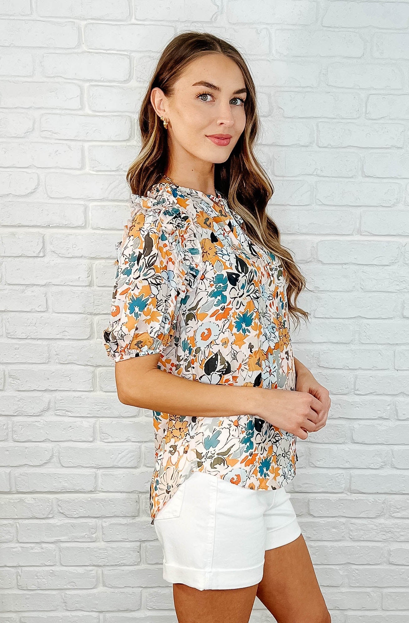 It's Intuitive Floral Blouse-Blouses-Stay Foxy Boutique, Florissant, Missouri
