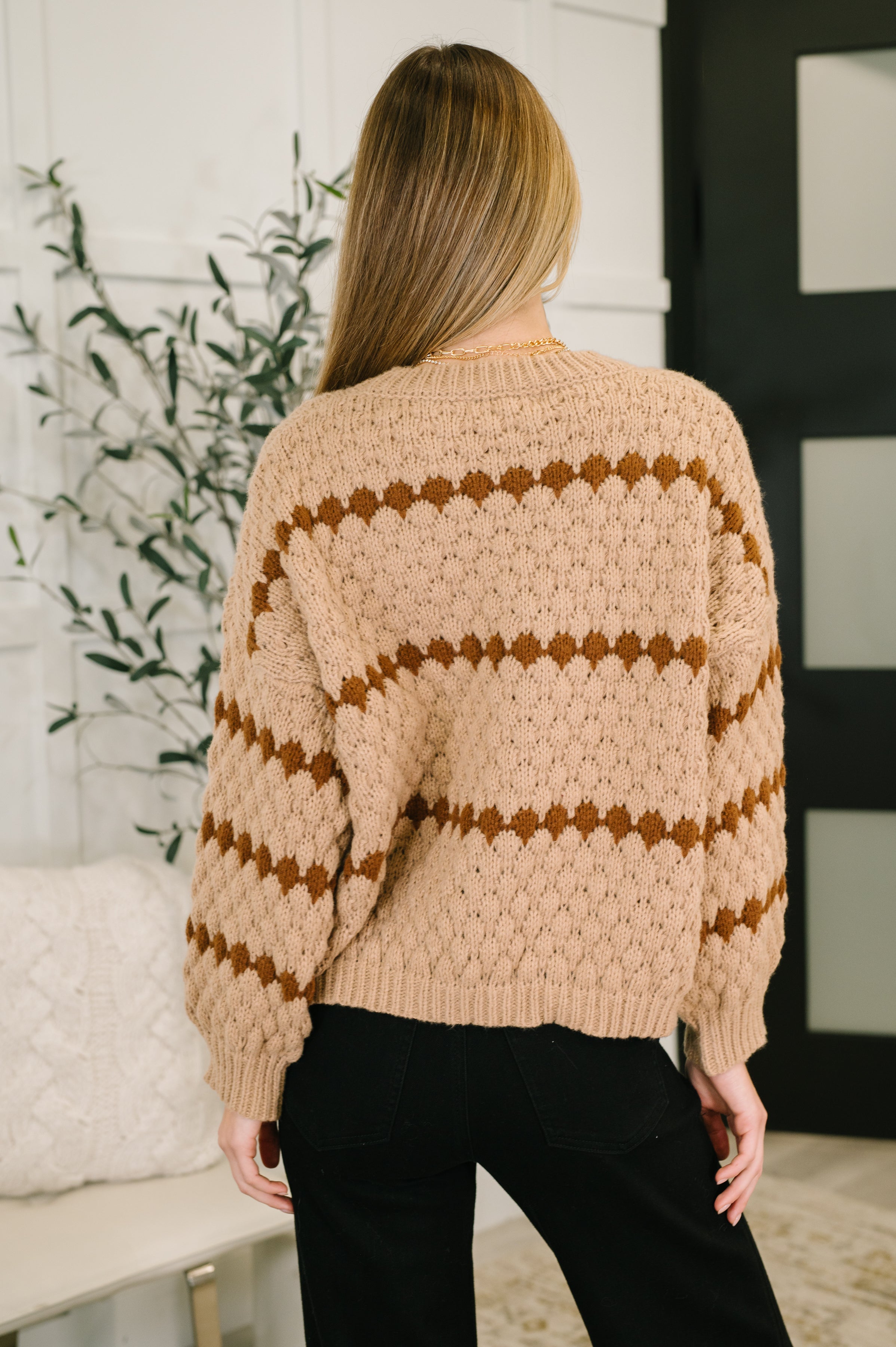 Ivy Lane Textured Sweater in Taupe-Womens-Stay Foxy Boutique, Florissant, Missouri