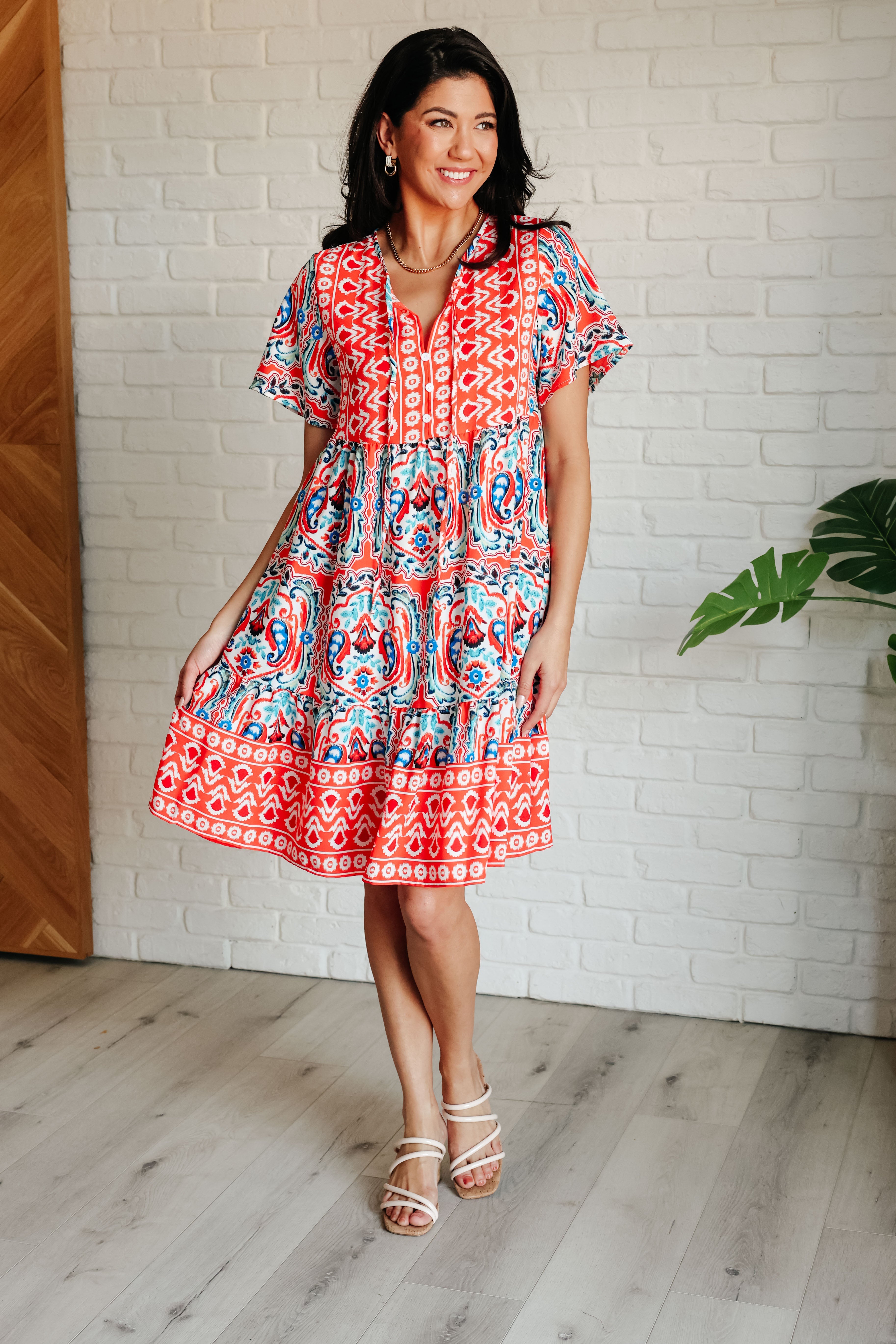 Journey On Mixed Print Dress-Dresses-Stay Foxy Boutique, Florissant, Missouri