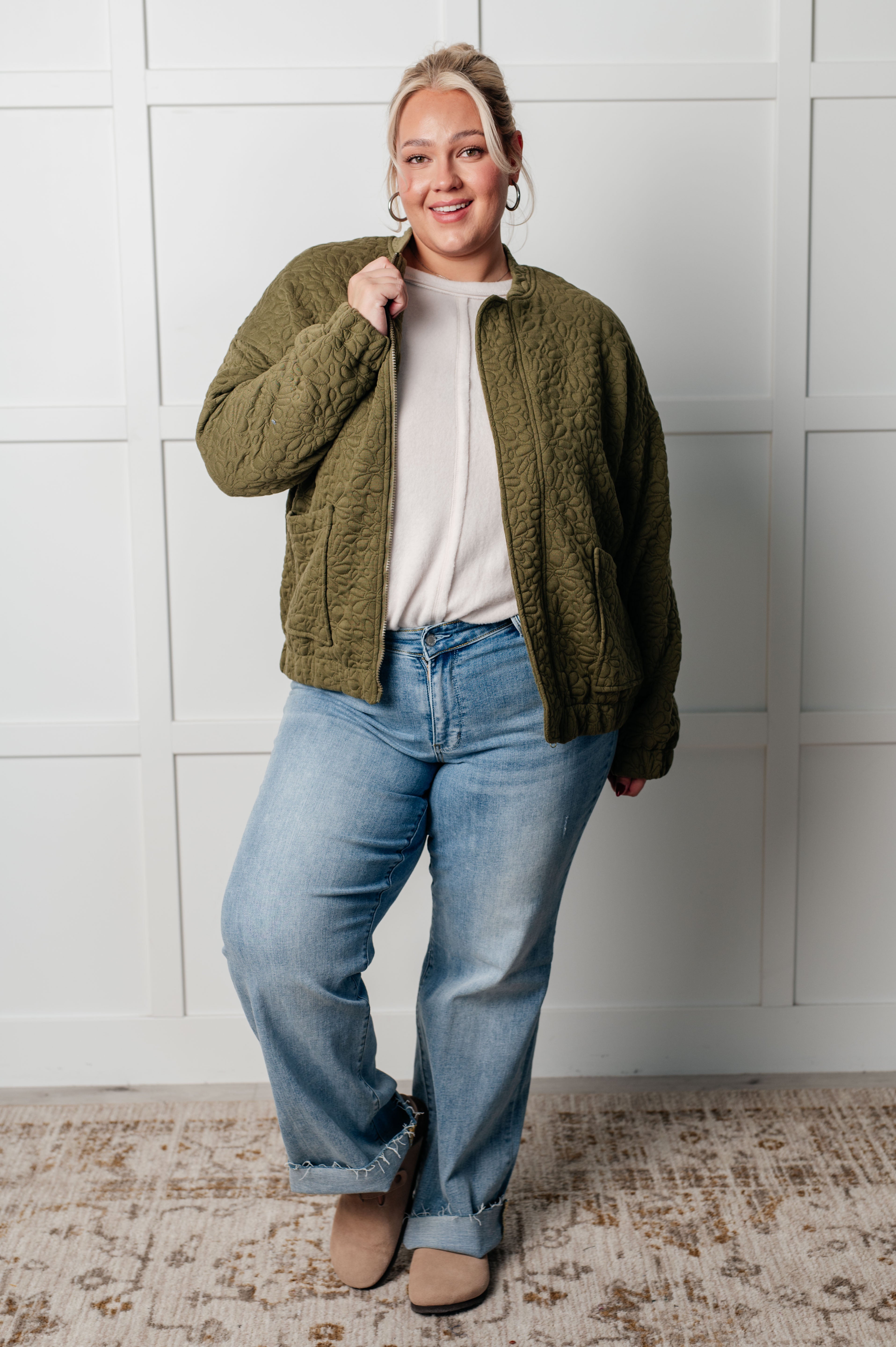 Jungle Explorer Quilted Zip Up Jacket-Layers-Stay Foxy Boutique, Florissant, Missouri