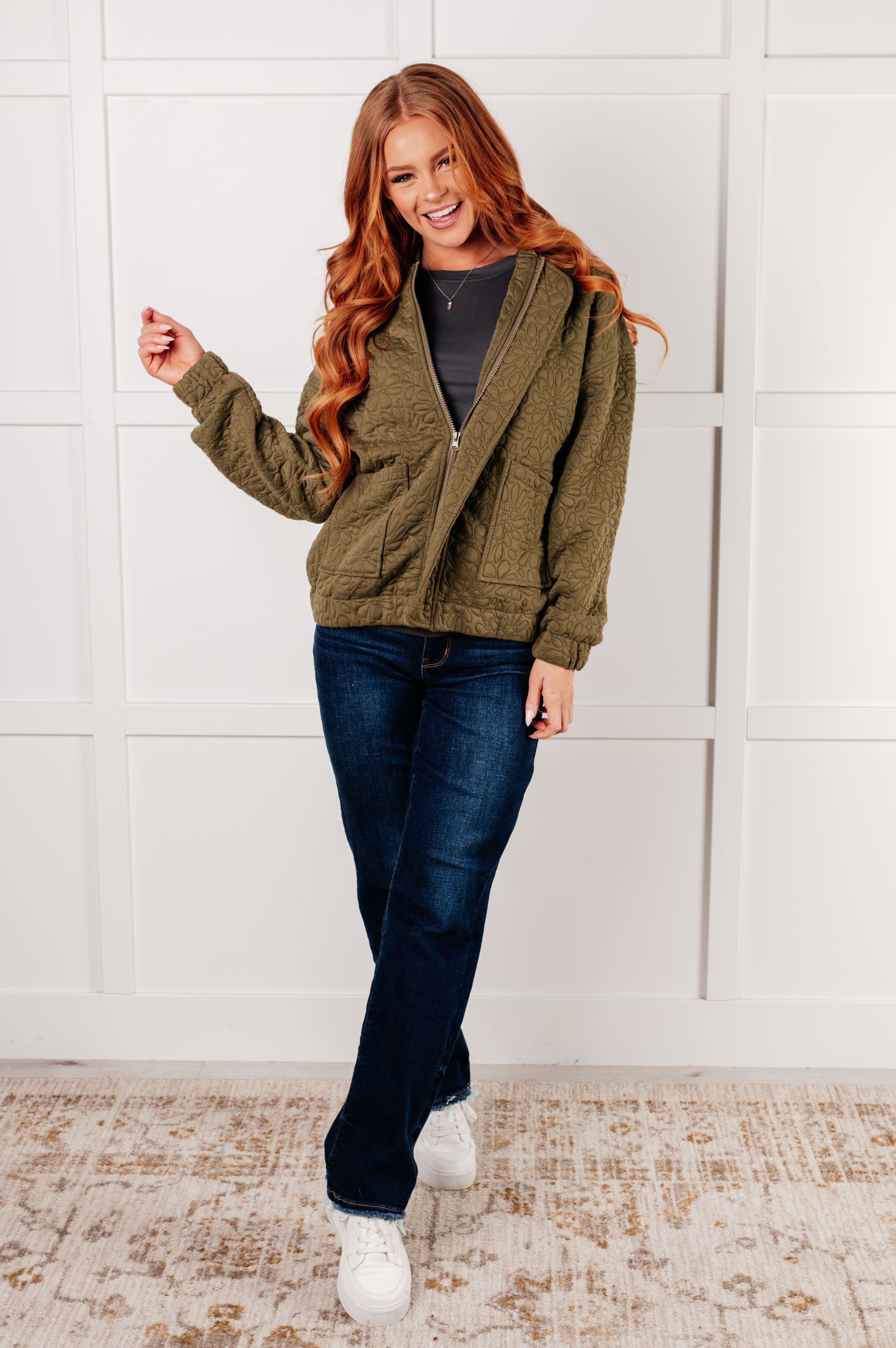 Jungle Explorer Quilted Zip Up Jacket-Layers-Stay Foxy Boutique, Florissant, Missouri