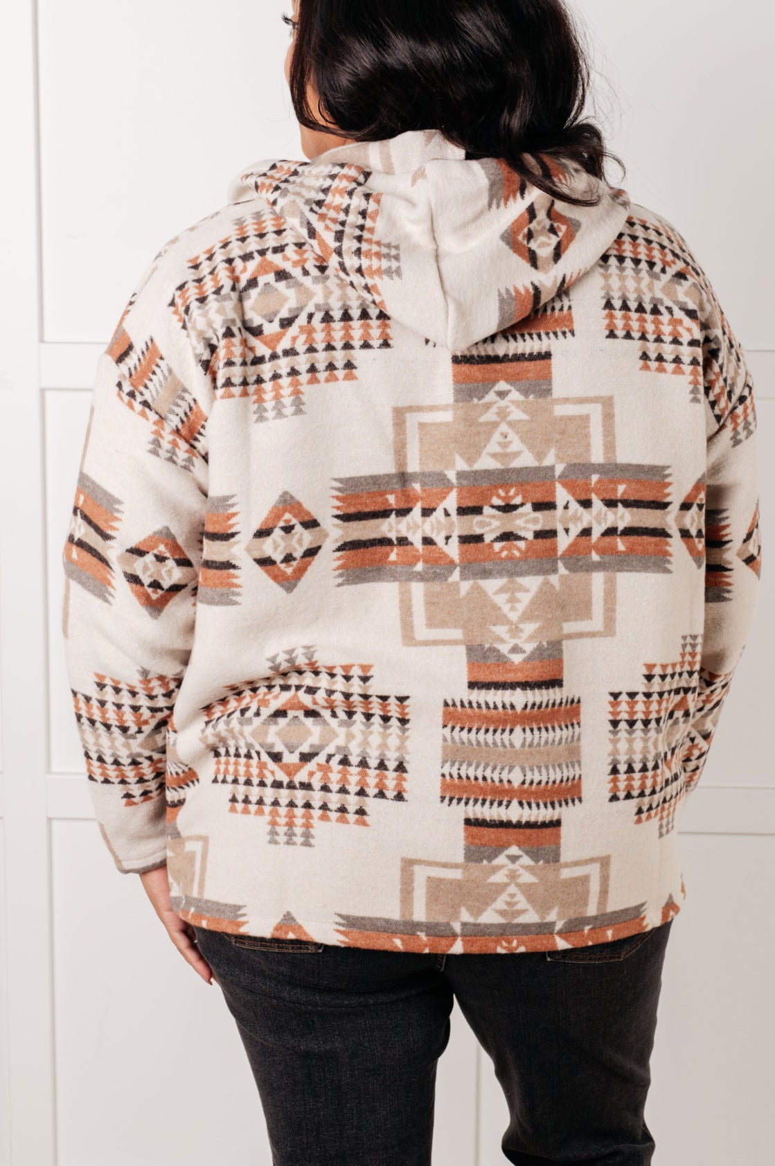 Just Going For It Aztec Hoodie-Tops-Stay Foxy Boutique, Florissant, Missouri