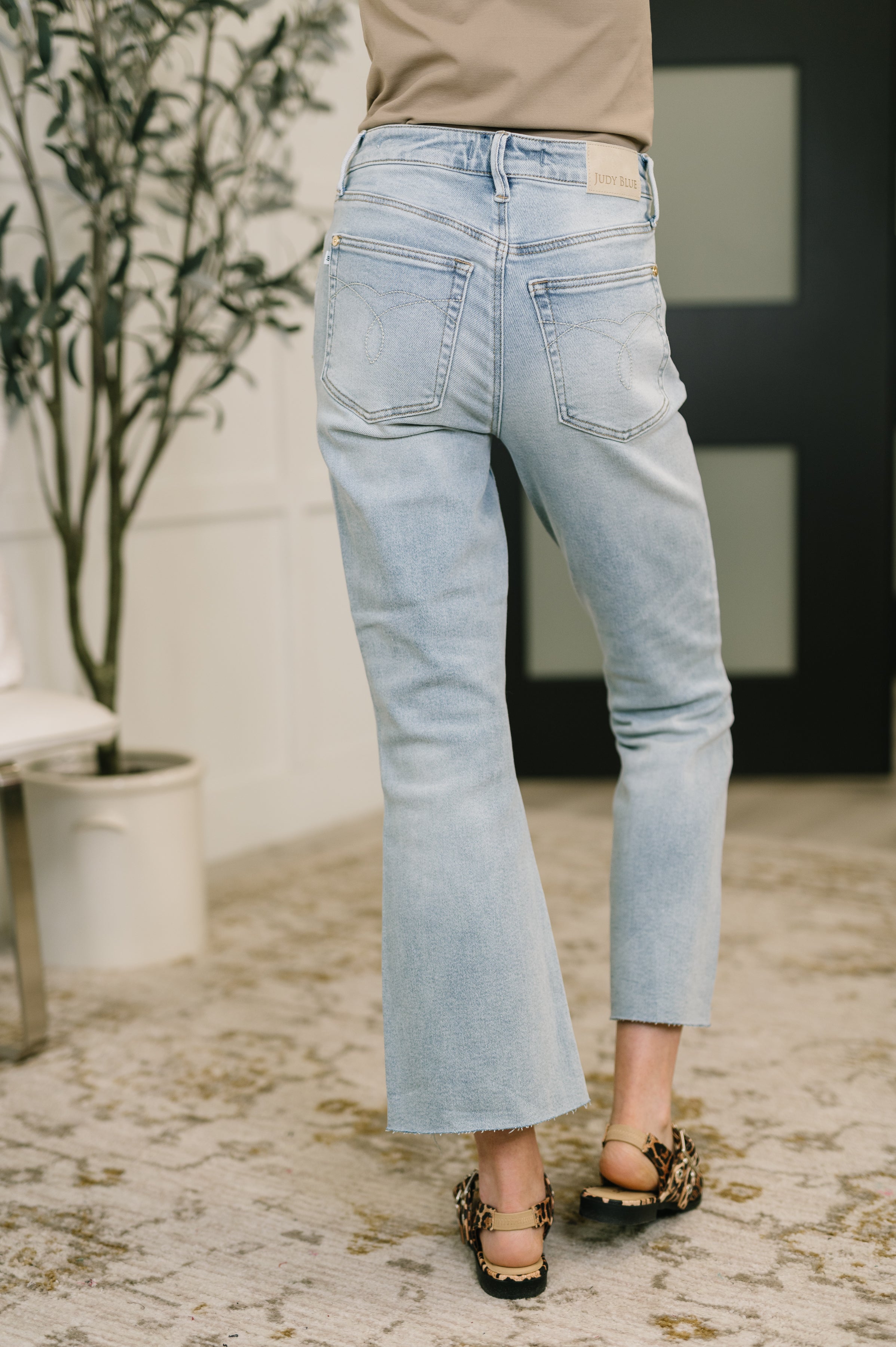 Martha Mid Rise Kick Flare w Raw Hem-Womens-Stay Foxy Boutique, Florissant, Missouri