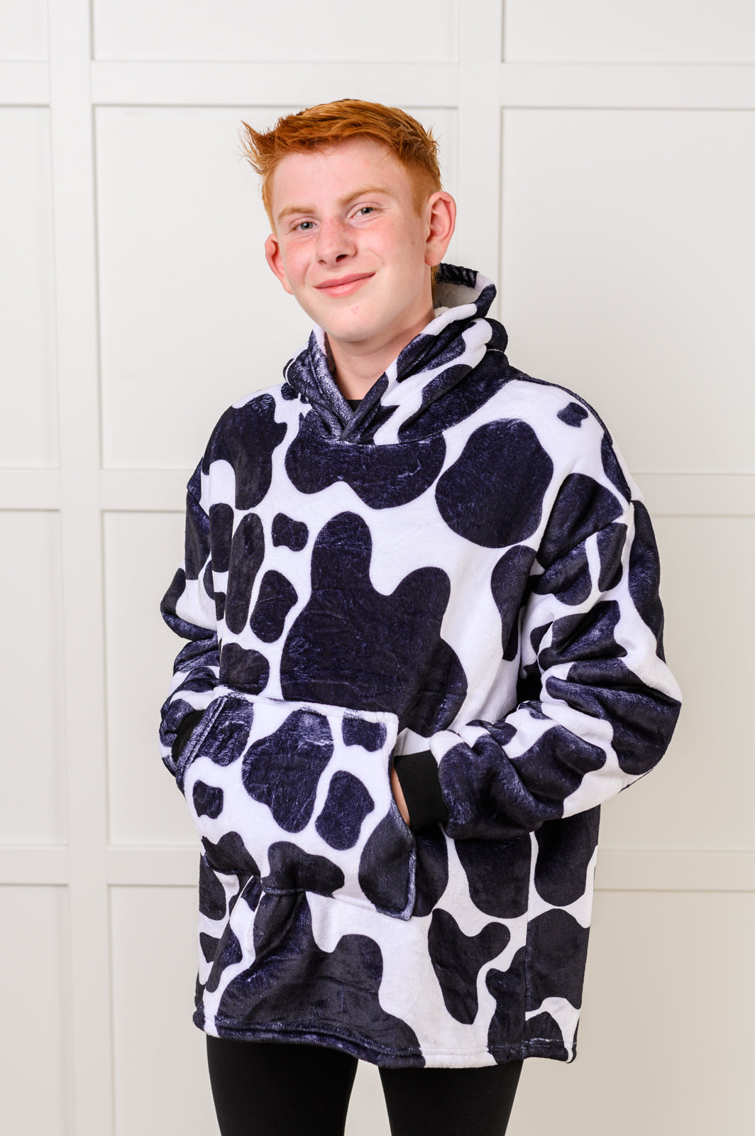 Kids Oversized Hoodie Blanket in Cow-Layers-Stay Foxy Boutique, Florissant, Missouri