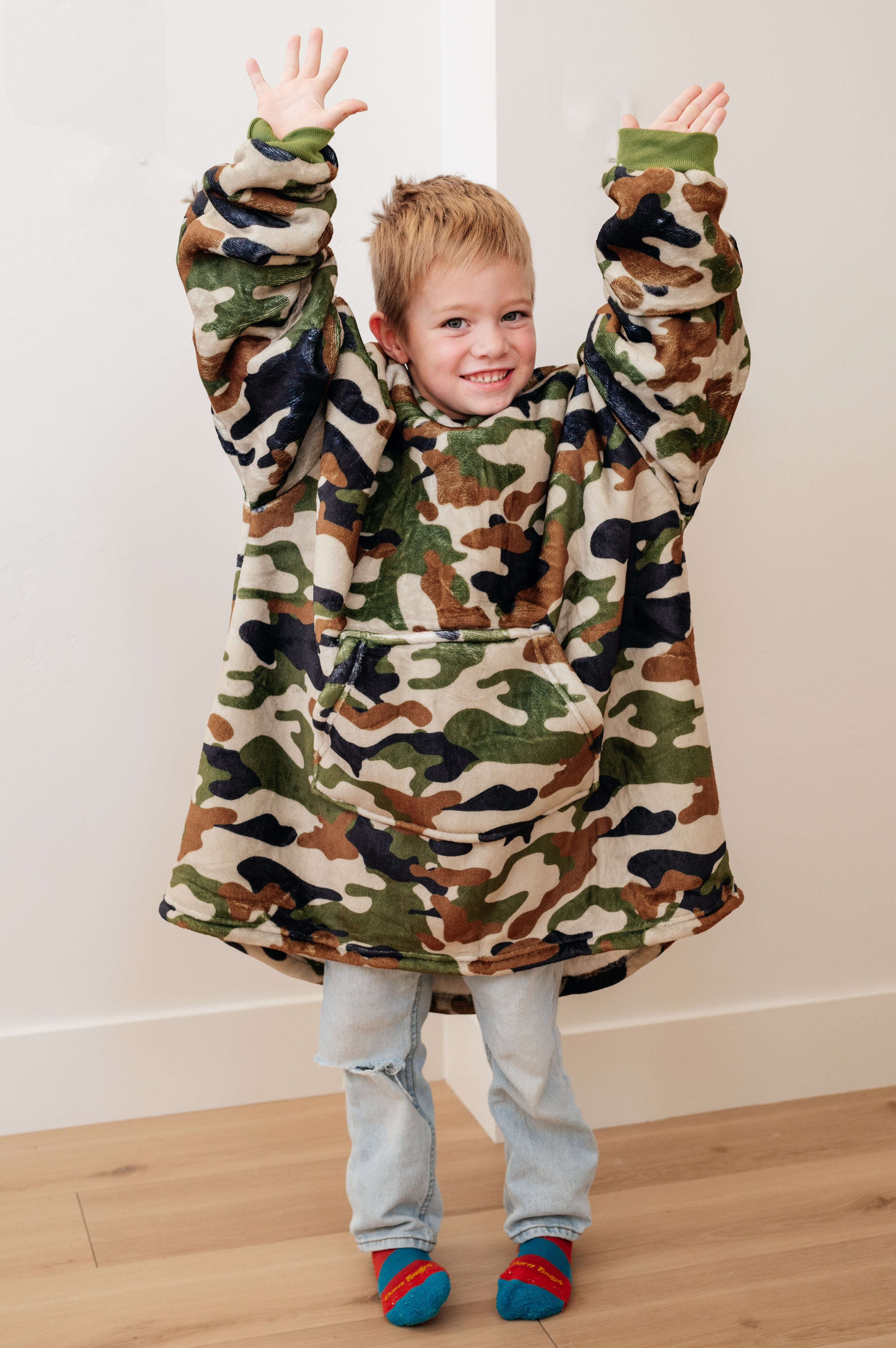 Kids Oversized Hoodie Blanket in Camo-Layers-Stay Foxy Boutique, Florissant, Missouri