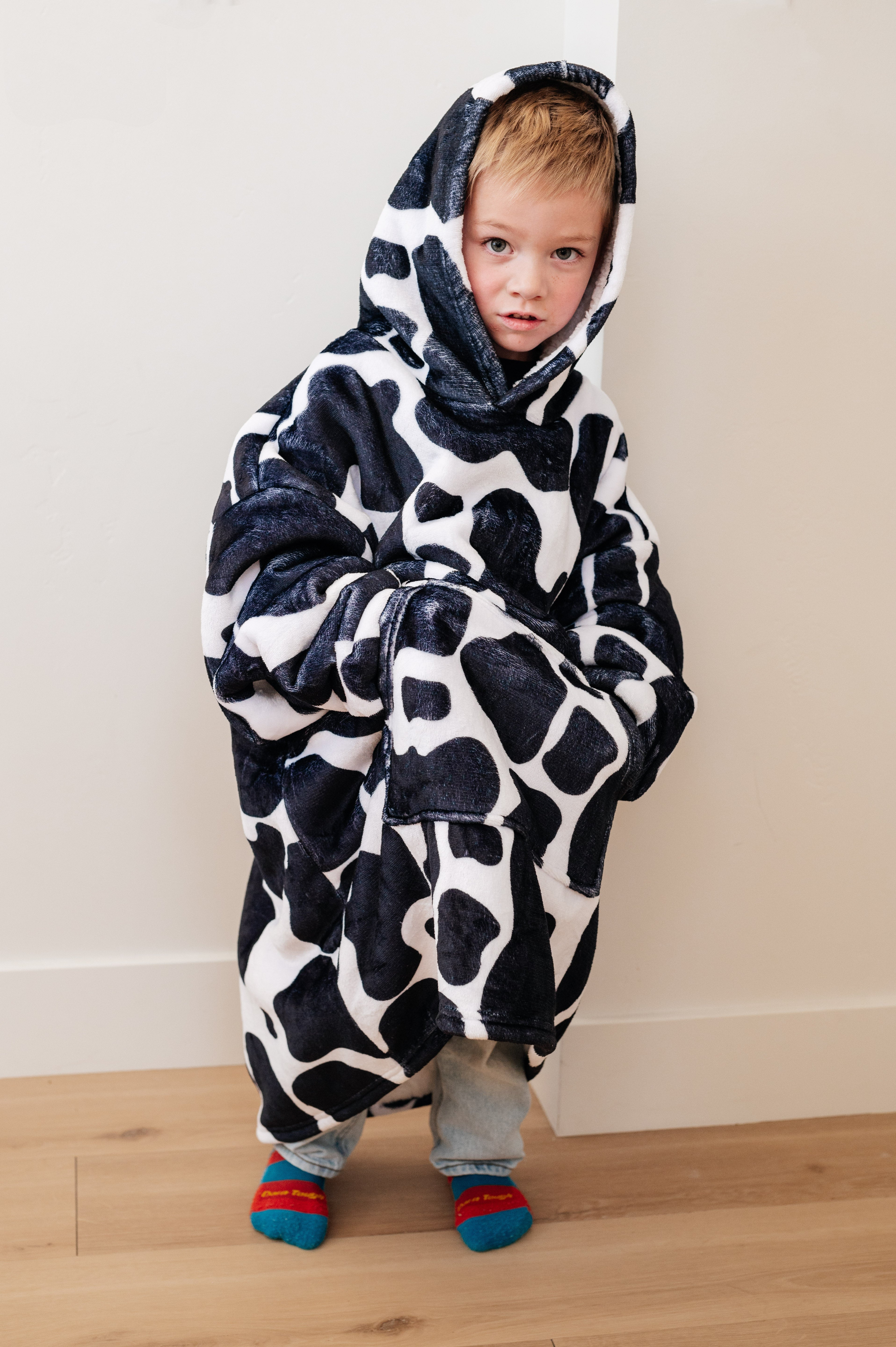 Kids Oversized Hoodie Blanket in Cow-Layers-Stay Foxy Boutique, Florissant, Missouri