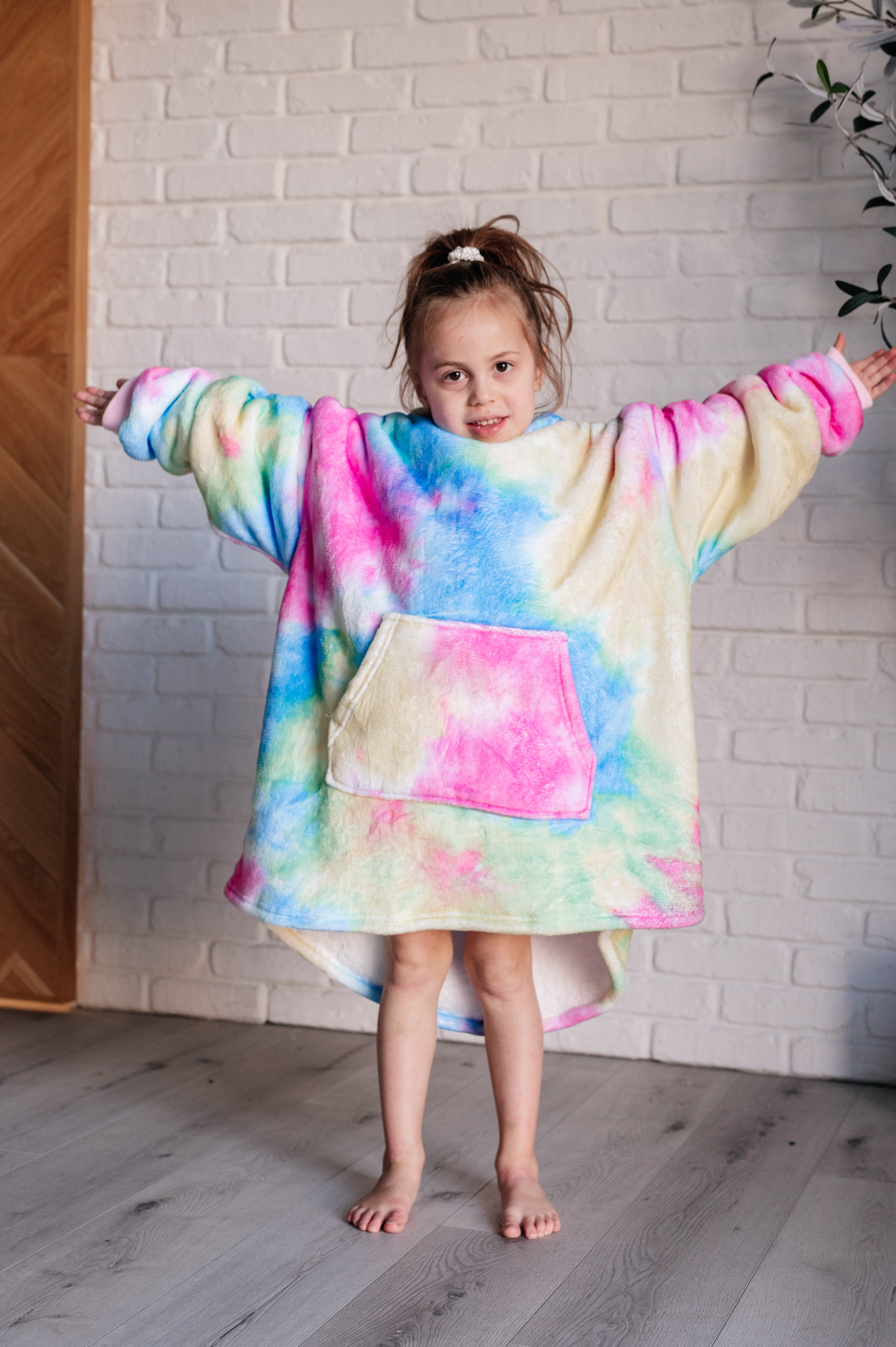 Kids Oversized Hoodie Blanket in Rainbow-Layers-Stay Foxy Boutique, Florissant, Missouri