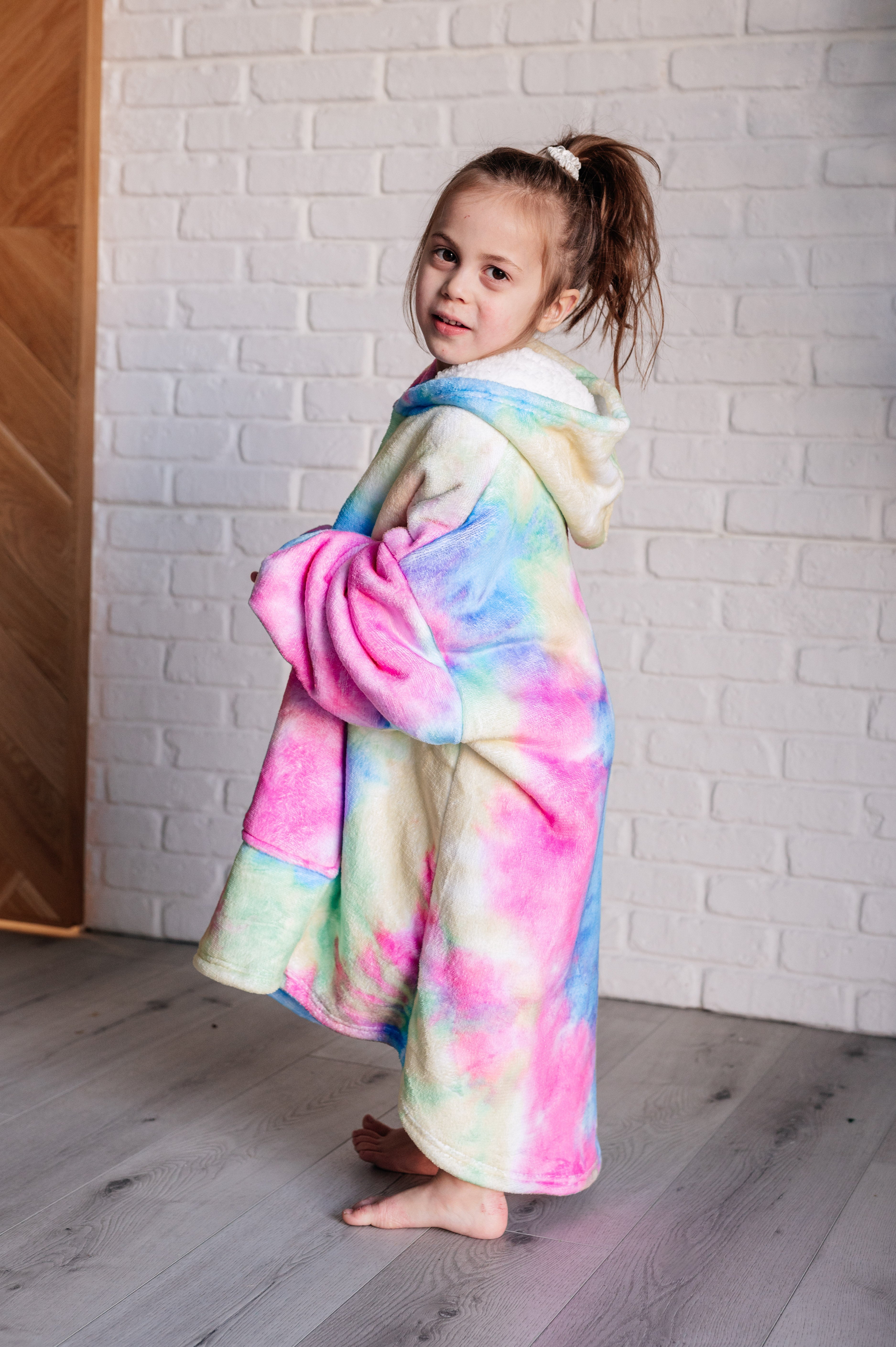 Kids Oversized Hoodie Blanket in Rainbow-Layers-Stay Foxy Boutique, Florissant, Missouri