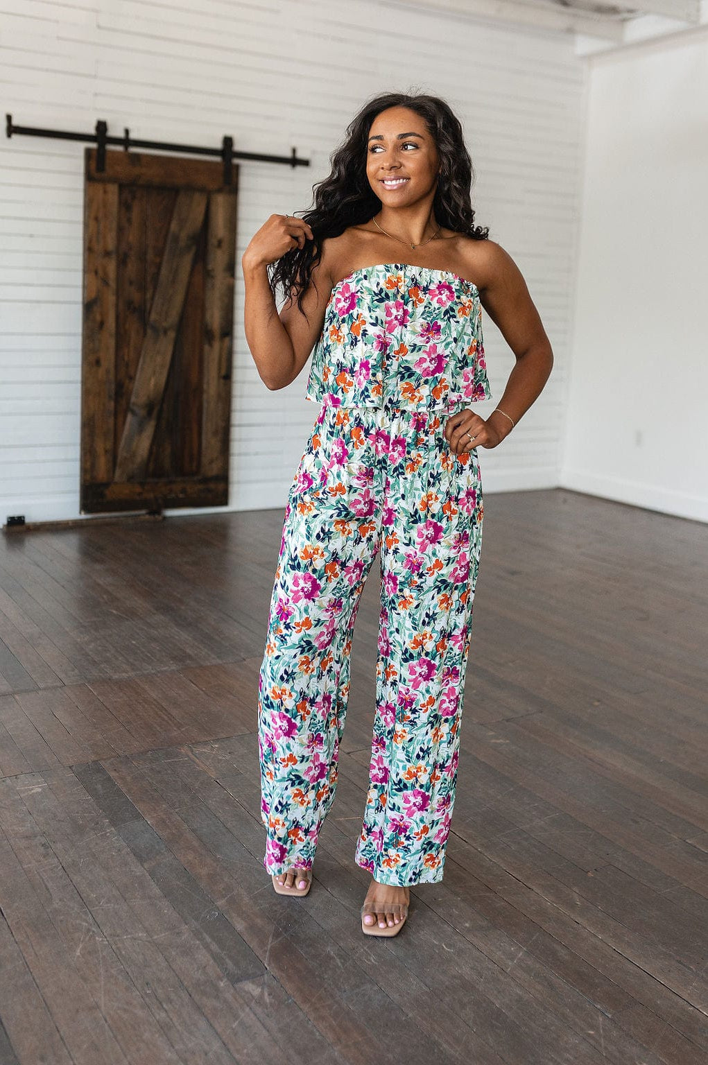 Life of the Party Floral Jumpsuit in Green-Jumpsuits & Rompers-Stay Foxy Boutique, Florissant, Missouri