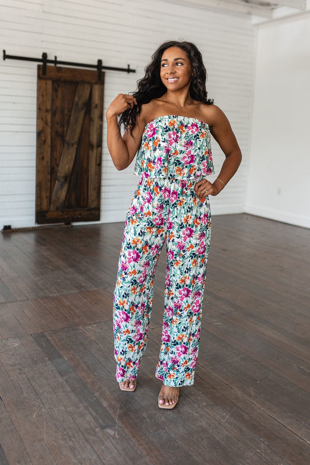 Life of the Party Floral Jumpsuit in Green-Jumpsuits & Rompers-Stay Foxy Boutique, Florissant, Missouri