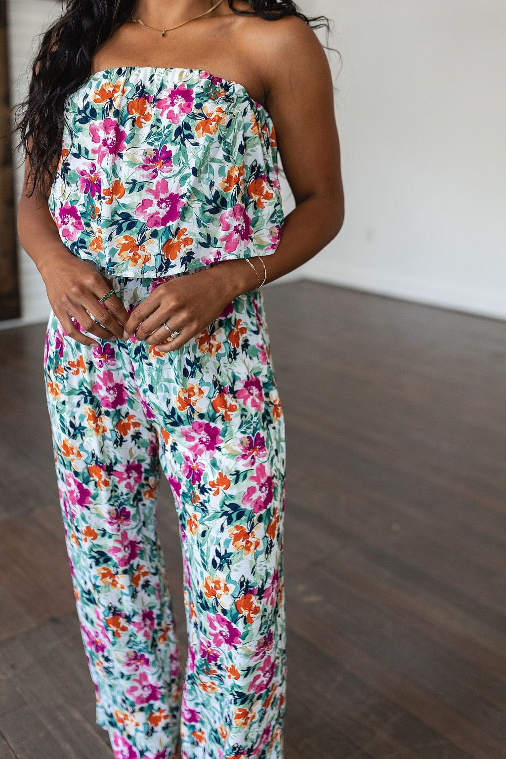 Life of the Party Floral Jumpsuit in Green-Jumpsuits & Rompers-Stay Foxy Boutique, Florissant, Missouri