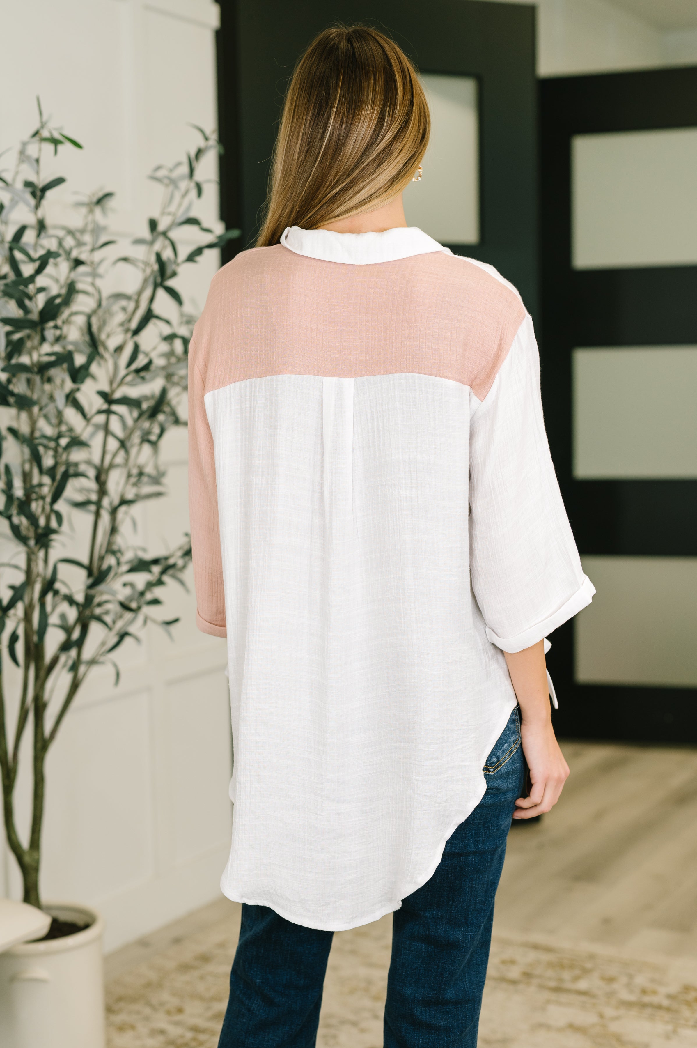 Like You Do Dual Toned Button Down-Womens-Stay Foxy Boutique, Florissant, Missouri