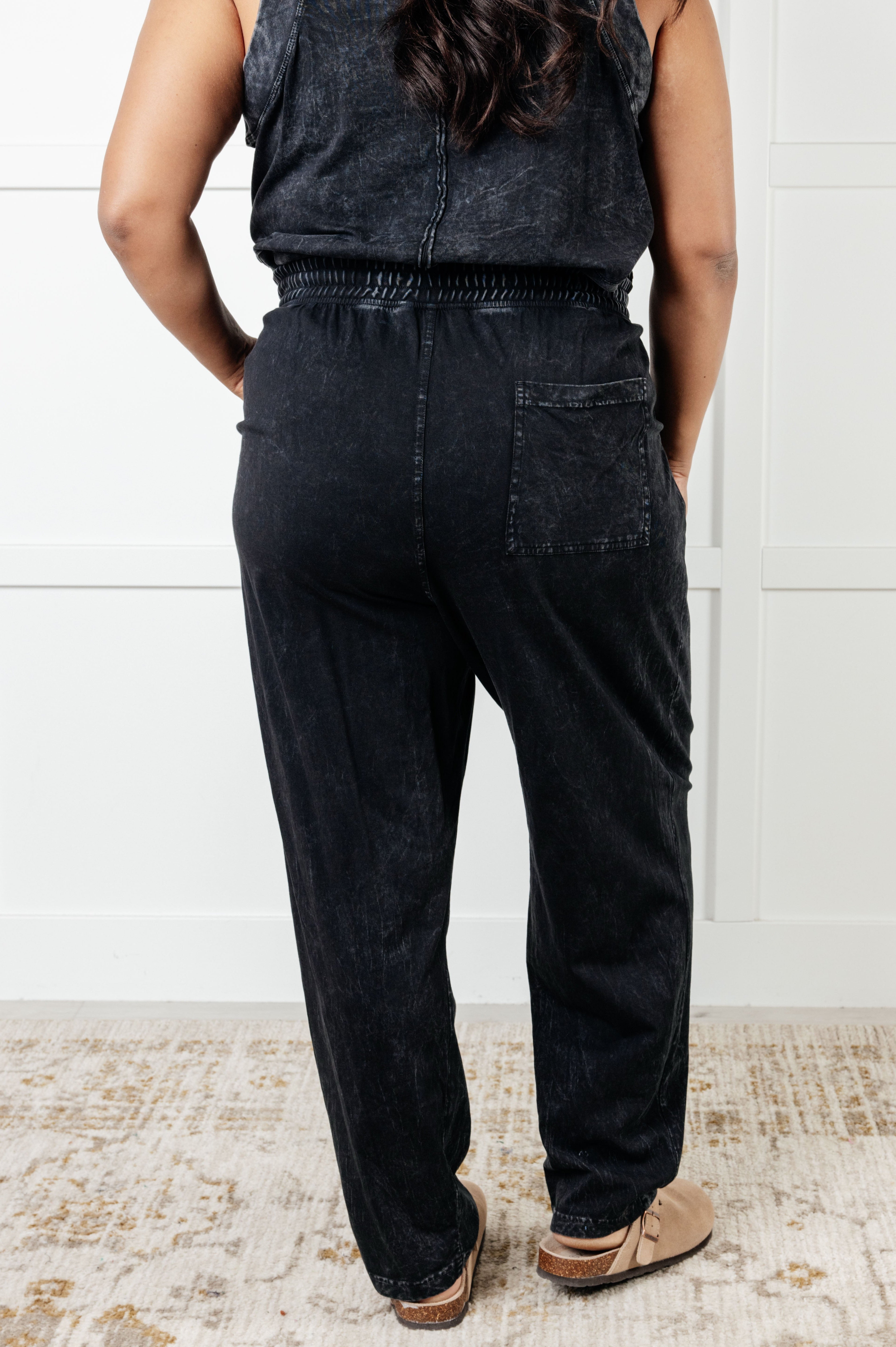 Limber Up Straight Leg Sweats in Black-Athleisure-Stay Foxy Boutique, Florissant, Missouri