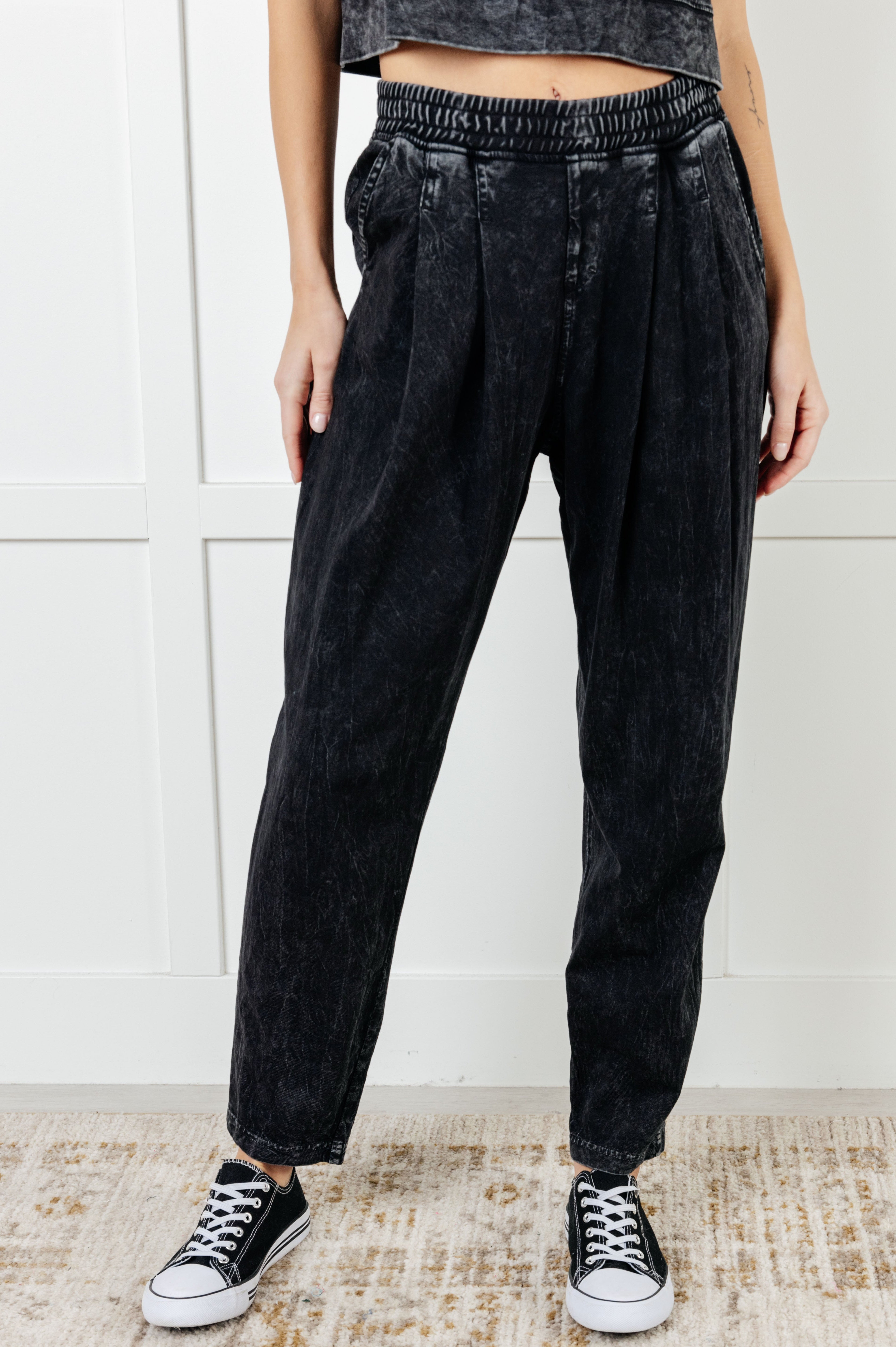 Limber Up Straight Leg Sweats in Black-Athleisure-Stay Foxy Boutique, Florissant, Missouri