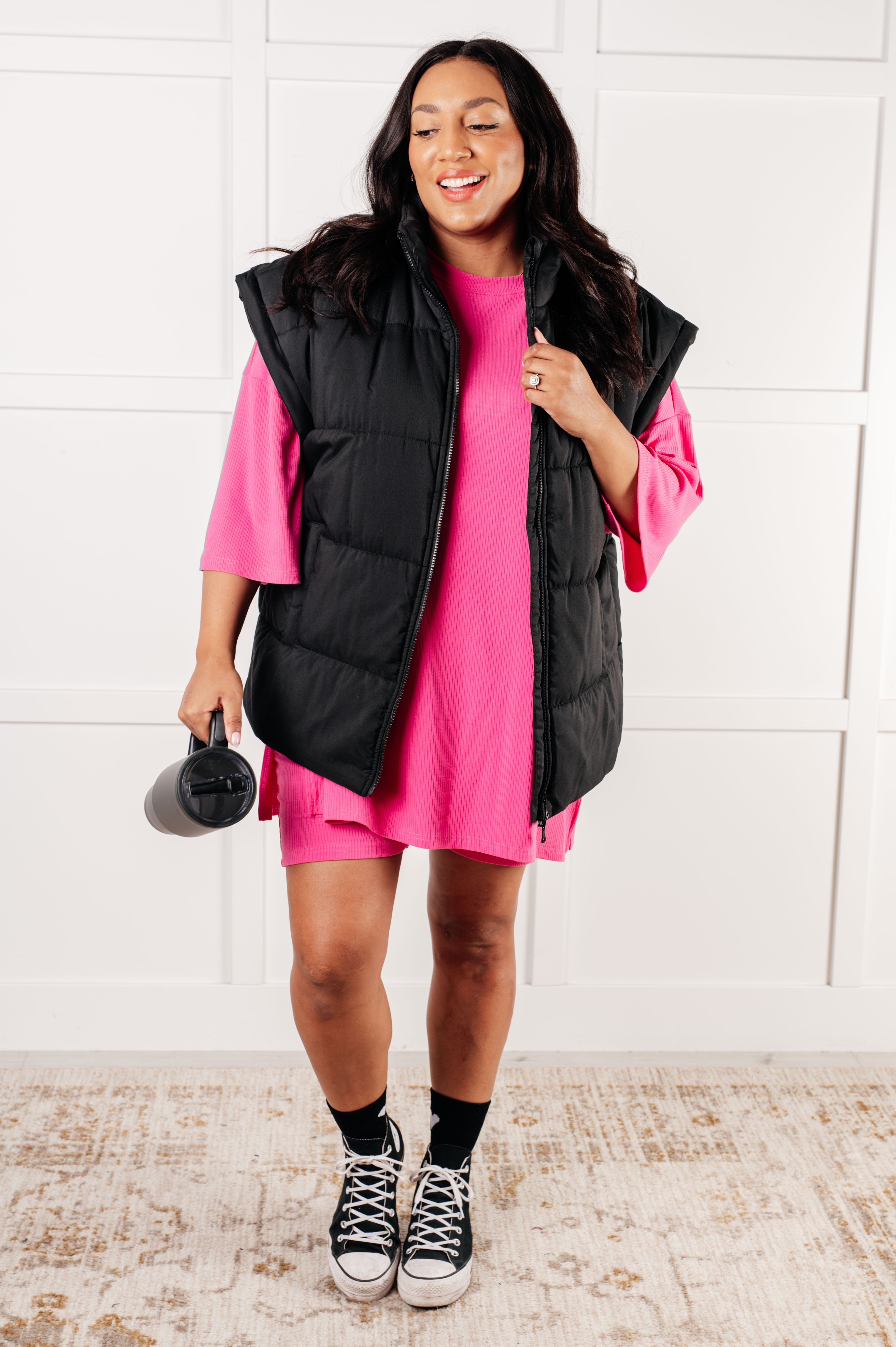 Live and Play Luxe Biker Set in Pink-Athleisure-Stay Foxy Boutique, Florissant, Missouri