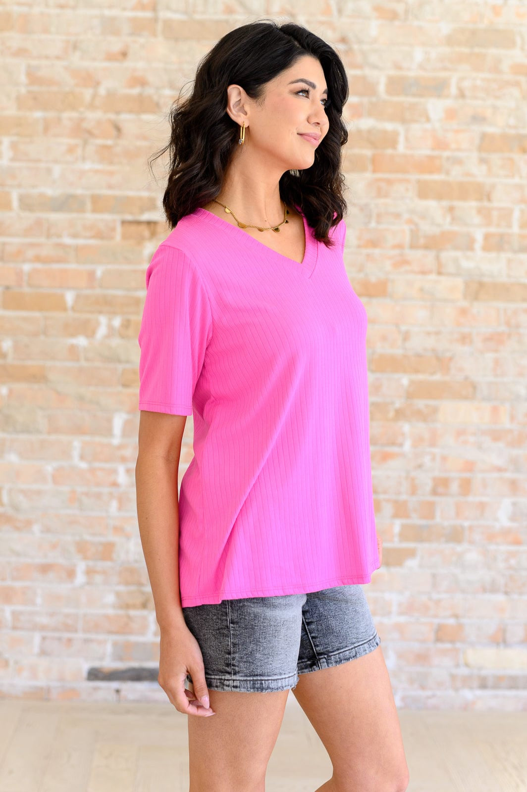Lonesome Valley V-Neck Ribbed Top-Tops-Stay Foxy Boutique, Florissant, Missouri