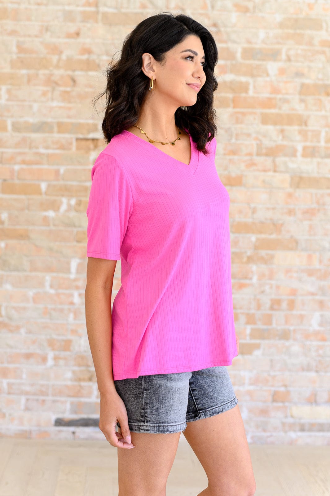 Lonesome Valley V-Neck Ribbed Top-Tops-Stay Foxy Boutique, Florissant, Missouri