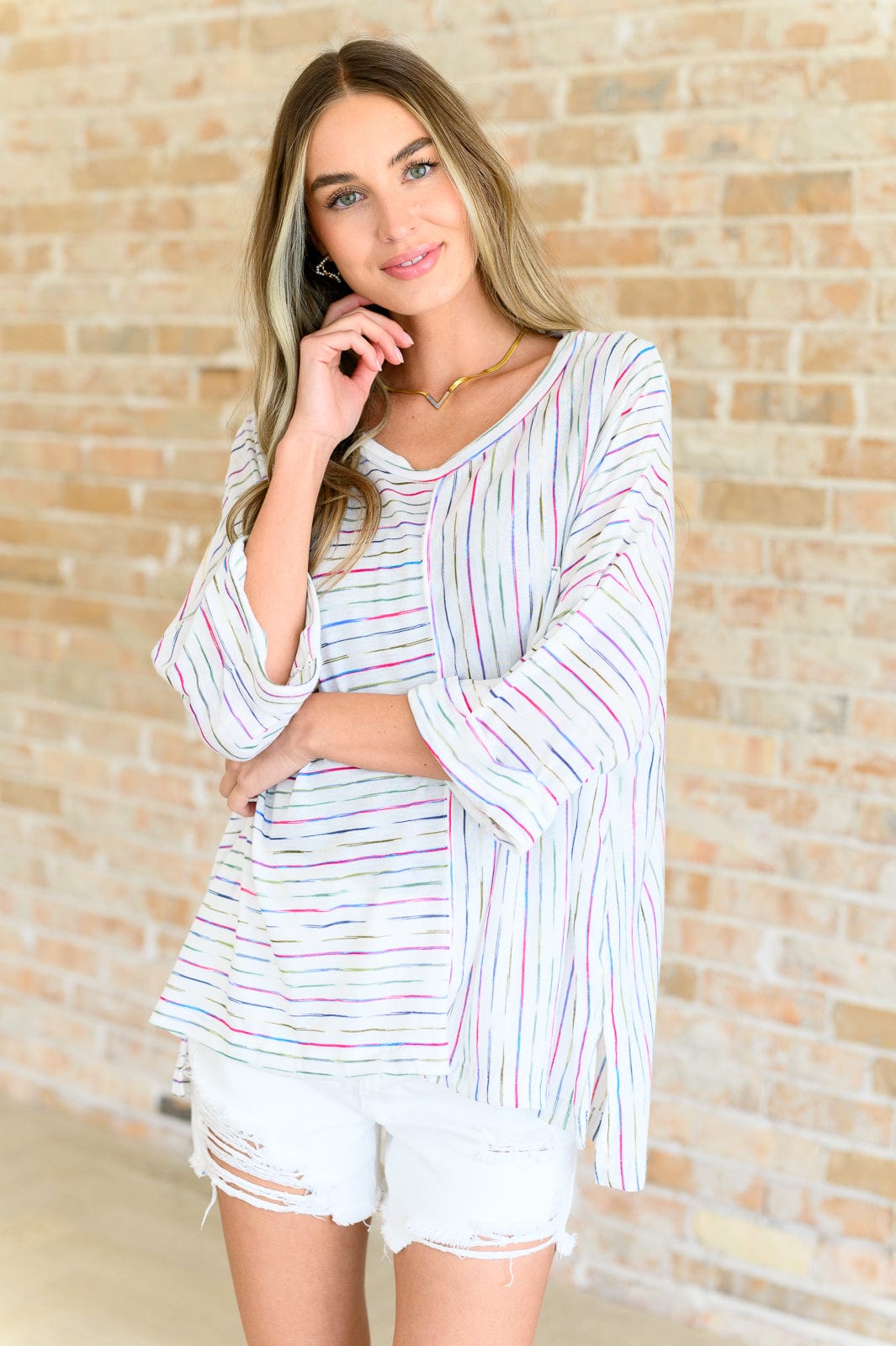 Love The Passion Drop Shoulder Top-Tops-Stay Foxy Boutique, Florissant, Missouri