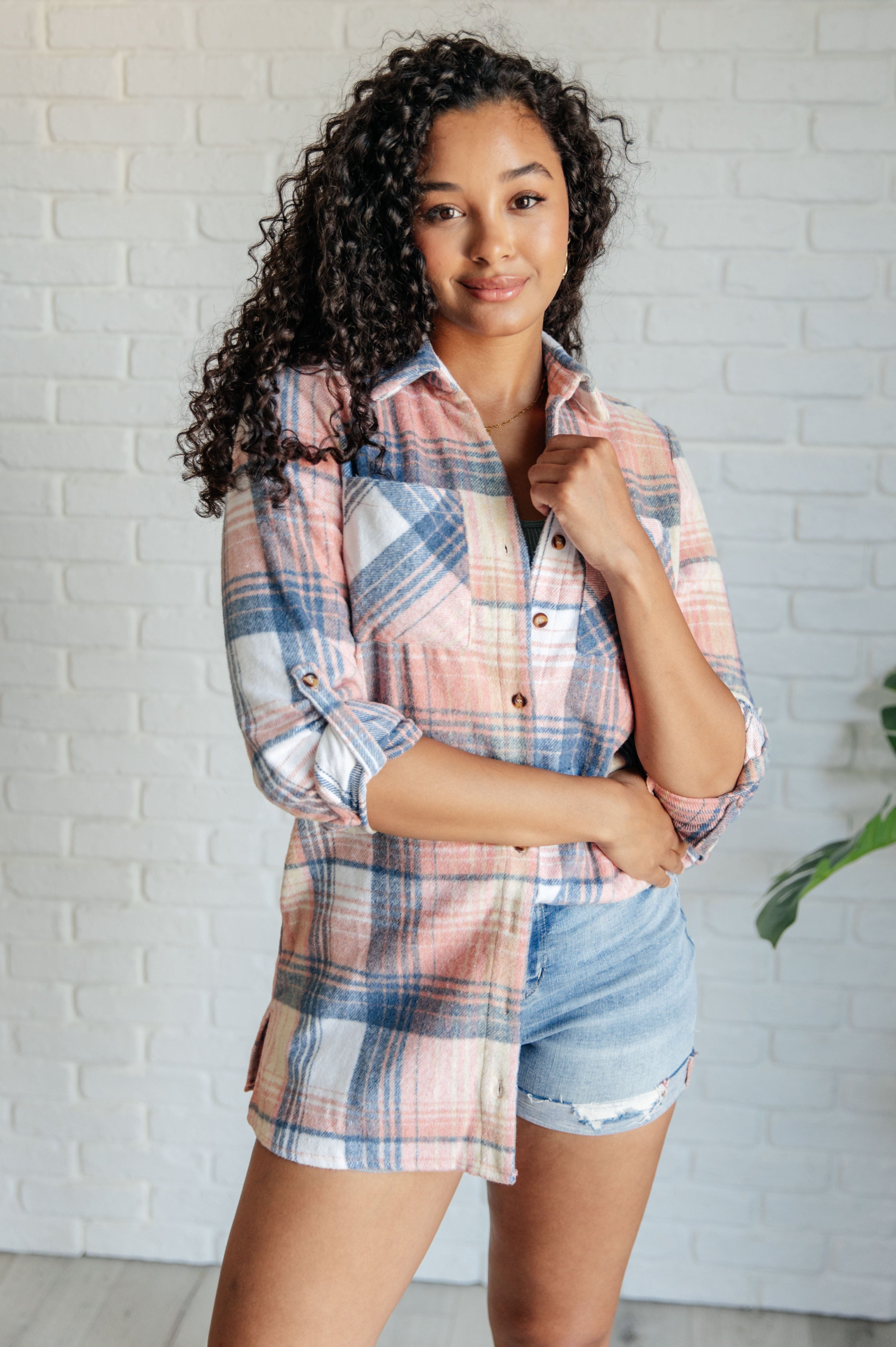 Lumber Jill Plaid Button Down-Tops-Stay Foxy Boutique, Florissant, Missouri