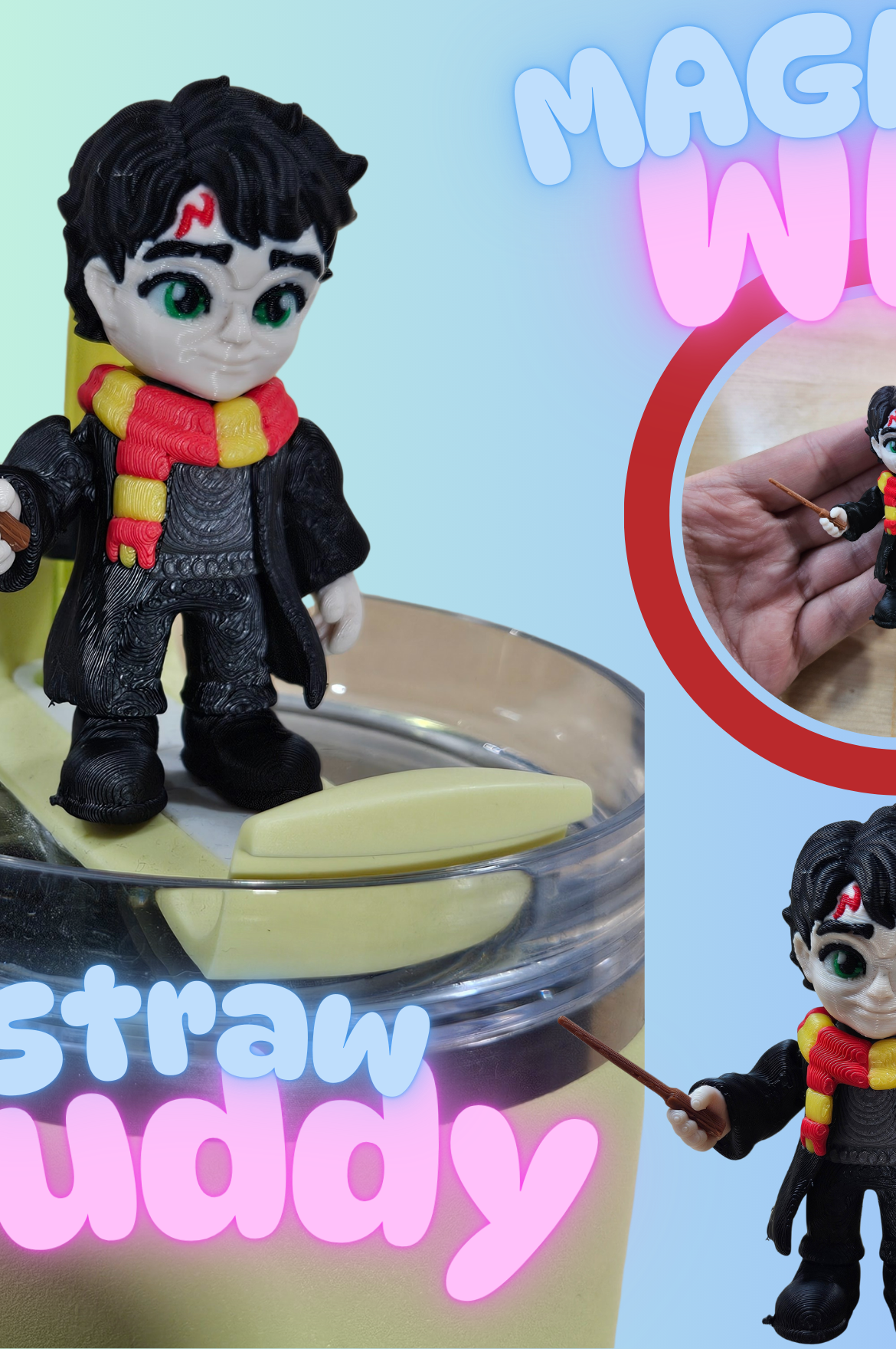 MAGICAL WIZ-3D PRINTED STRAW BUDDY-Stay Foxy Boutique, Florissant, Missouri