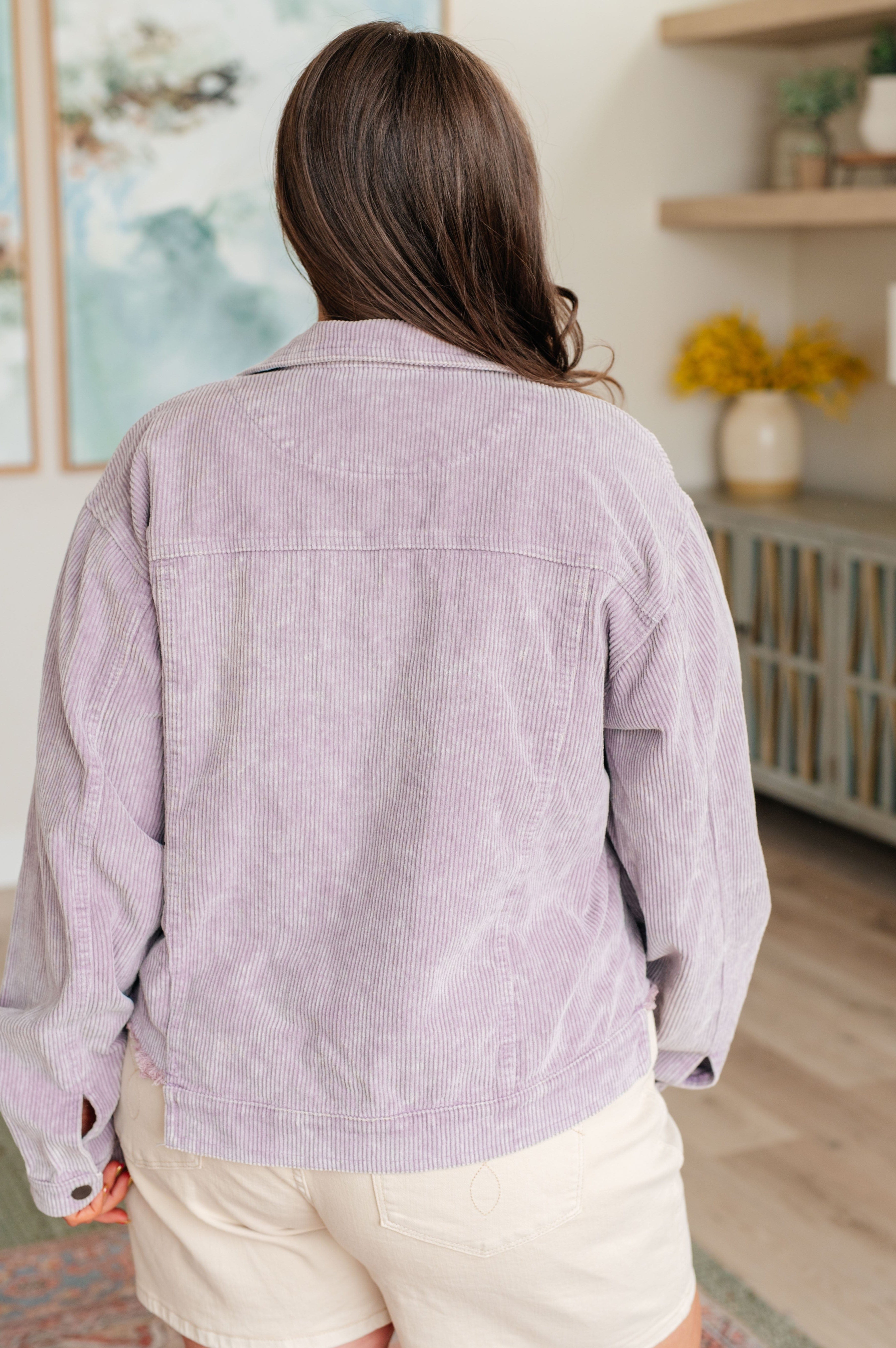 Main Stage Corduroy Jacket in Lavender-Layers-Stay Foxy Boutique, Florissant, Missouri